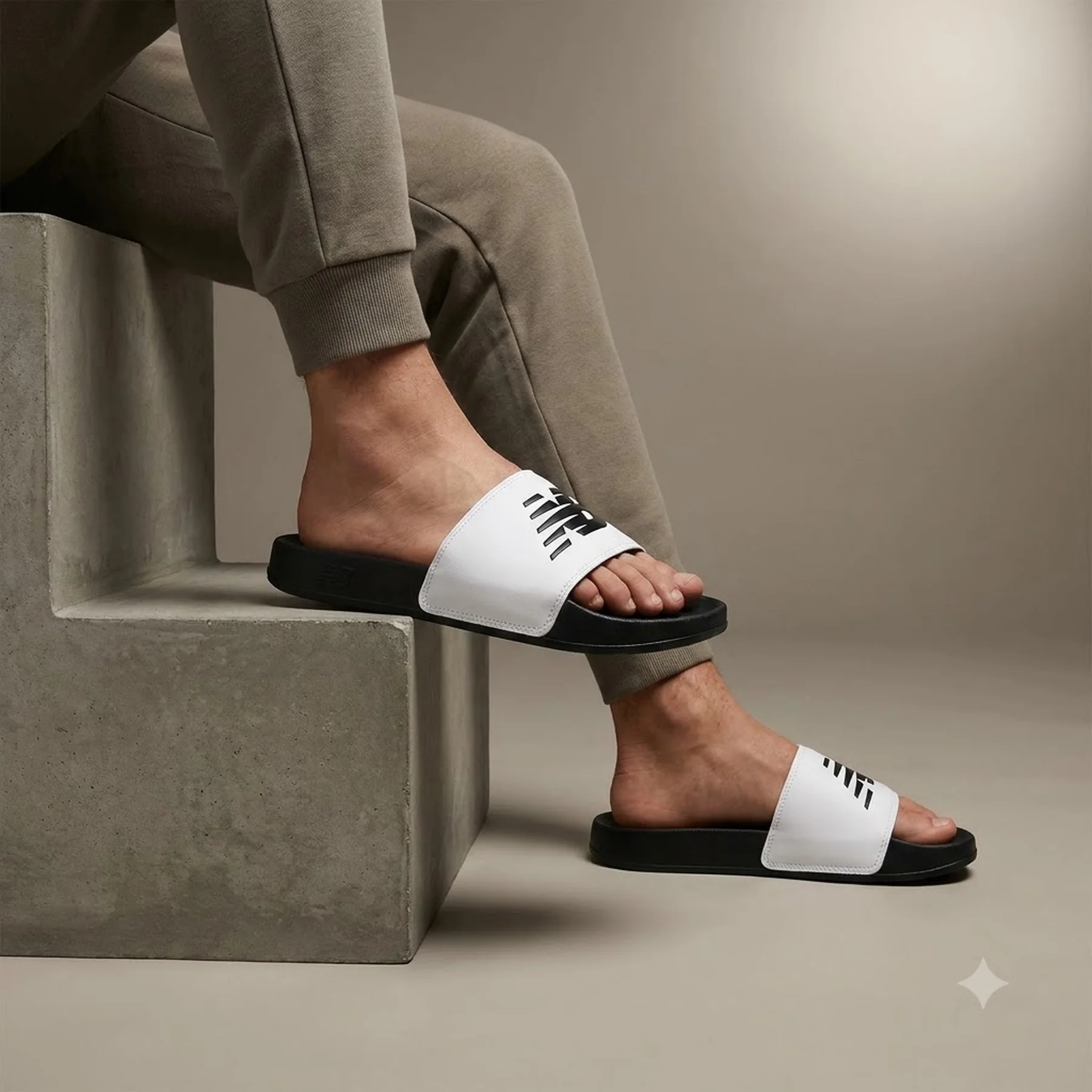 Тапочки New Balance 200 Slide 'White Black'