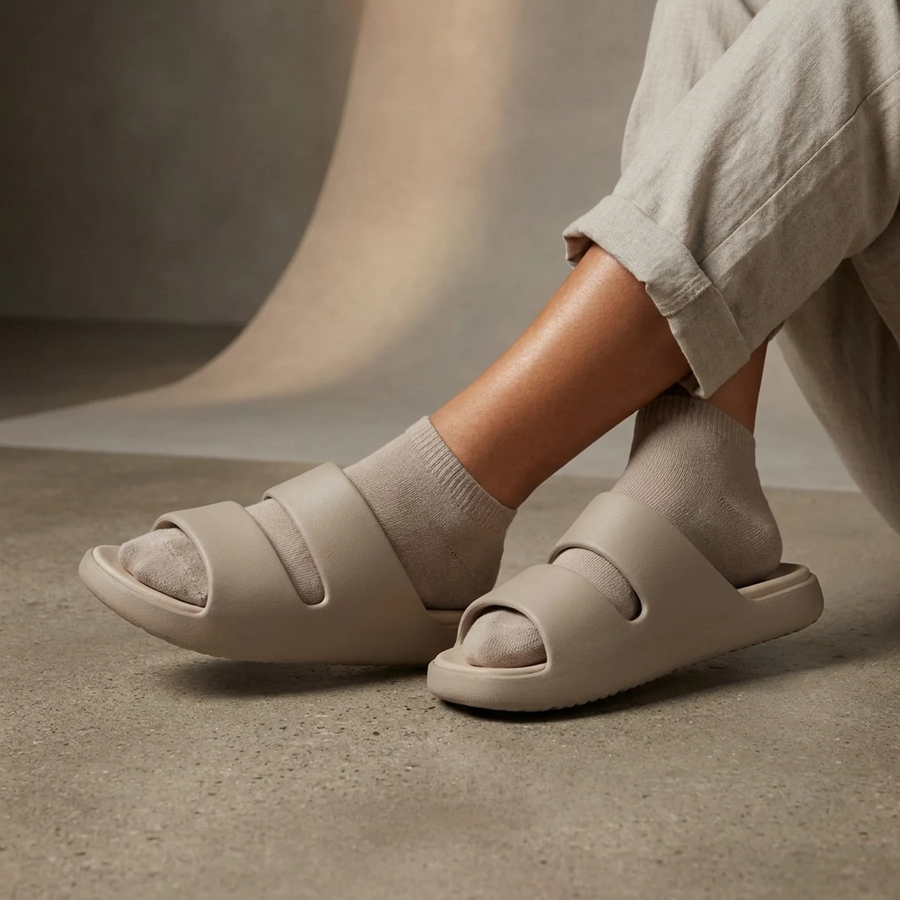 Тапочки унісекс Adidas Znsory Sandal Beige (JI1857)