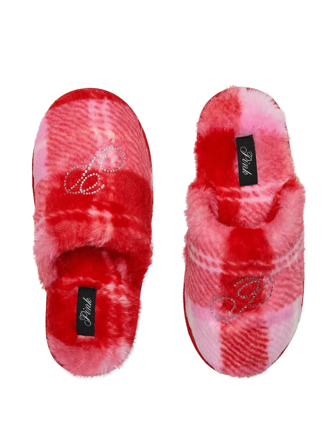 Тапочки зі штучного хутра Victoria's Secret Pink зі стразами 40-41