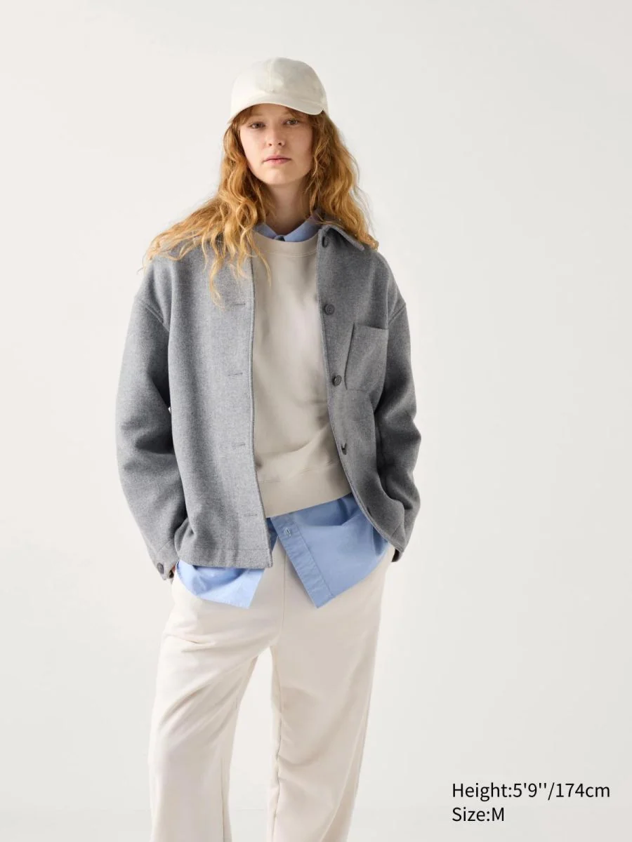 Тепла куртка-сорочка UNIQLO на гудзиках 1159824641