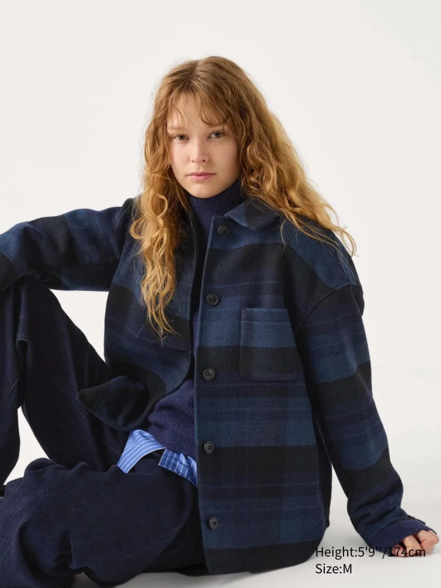 Тепла куртка-сорочка UNIQLO на ґудзиках 1159825119