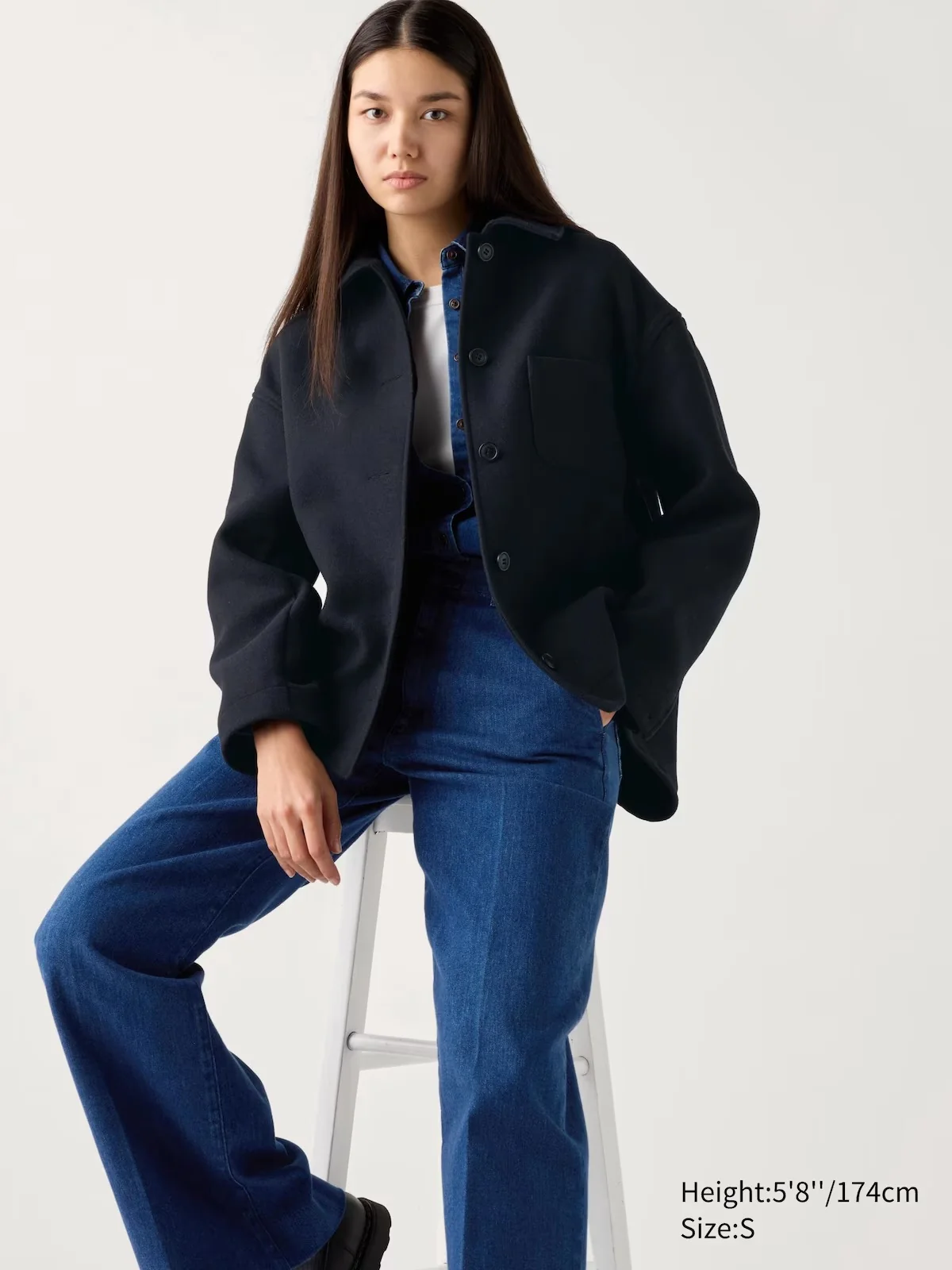 Тепла куртка-сорочка UNIQLO на ґудзиках 1159826524