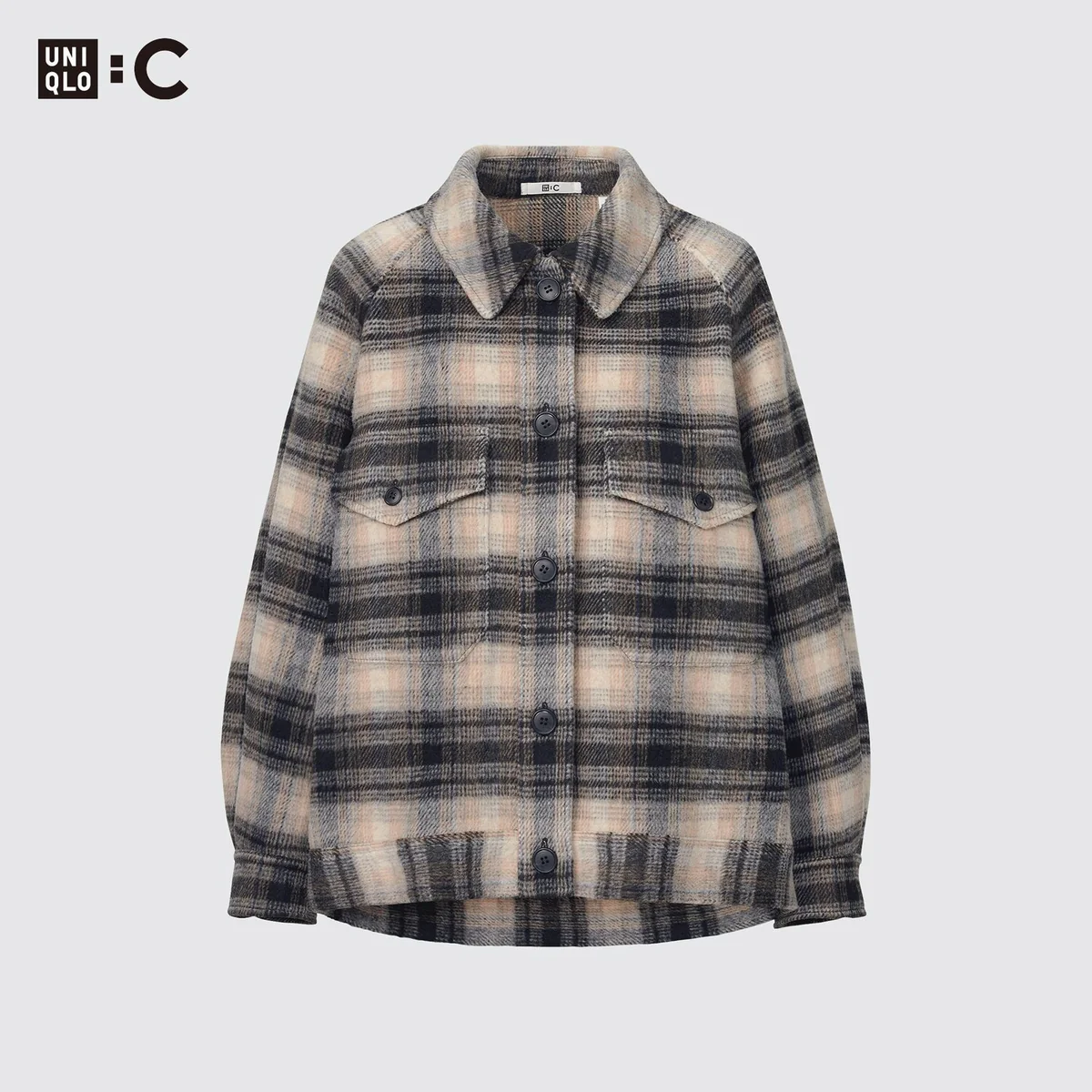 Тепла куртка-сорочка UNIQLO оверсайз 1159798628