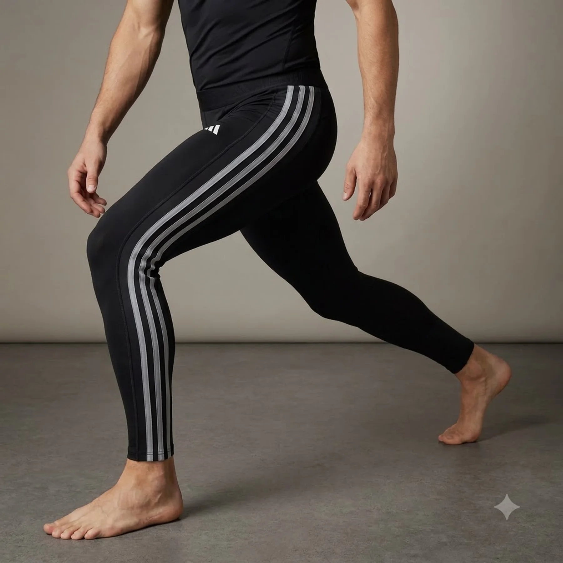 Термобілизна чоловіча Adidas Techfit 3-Stripes Training Long Tights Black (HD3530)