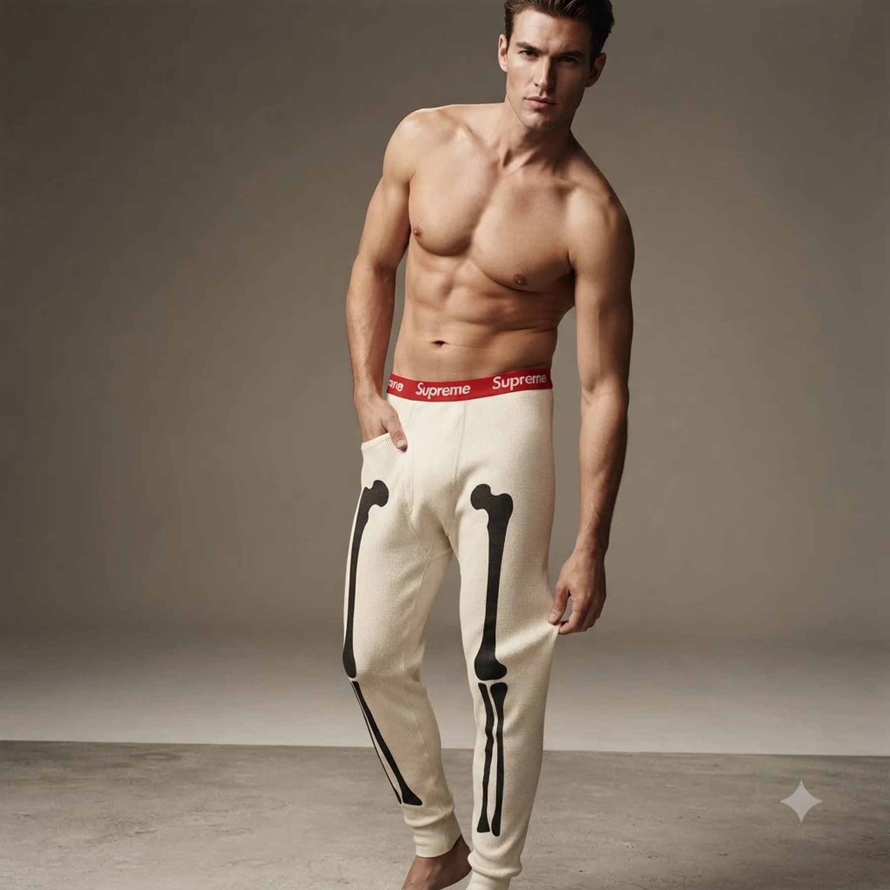 Термоштани Hanes Bones Thermal Pants Natural