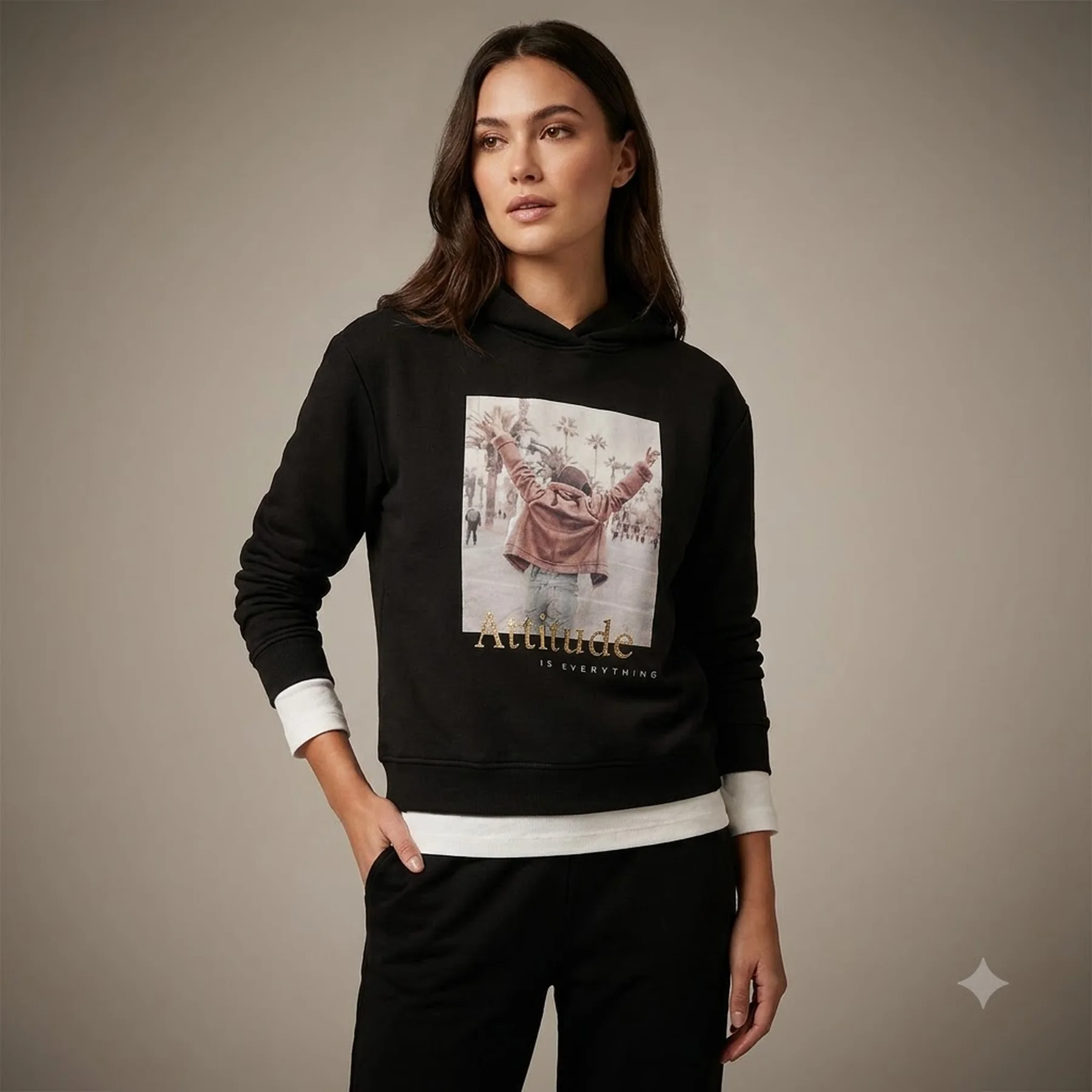 Толстовка 15216381 Black ONLY L Чорний
