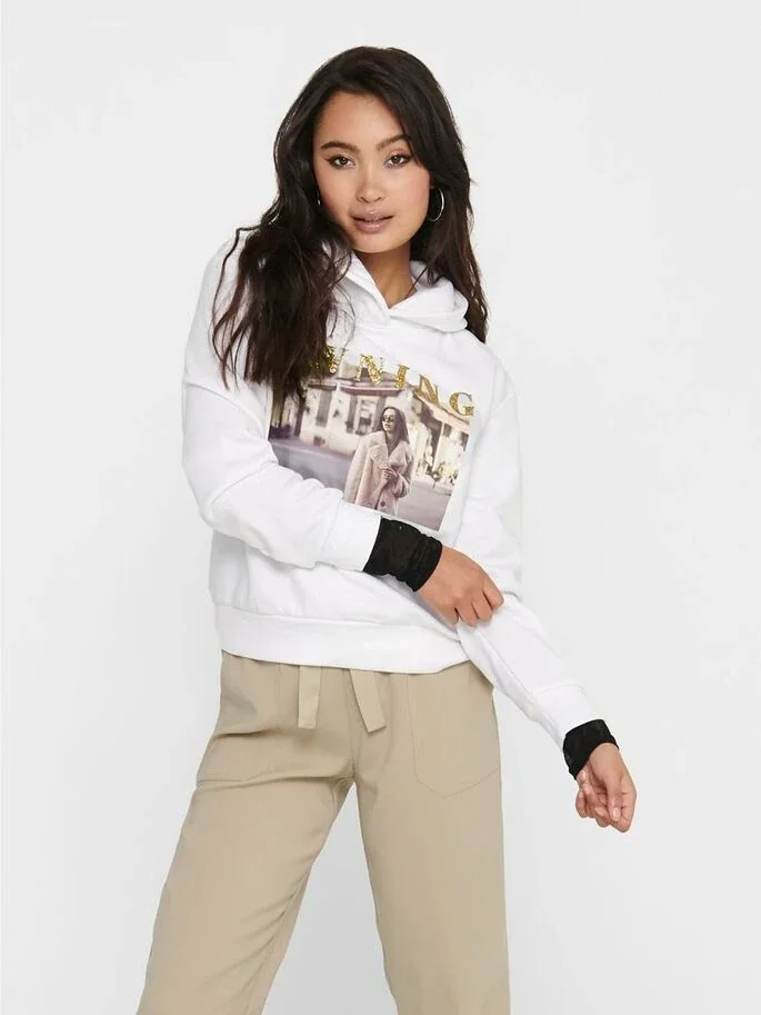 Толстовка 15216381 Bright White ONLY L Білий