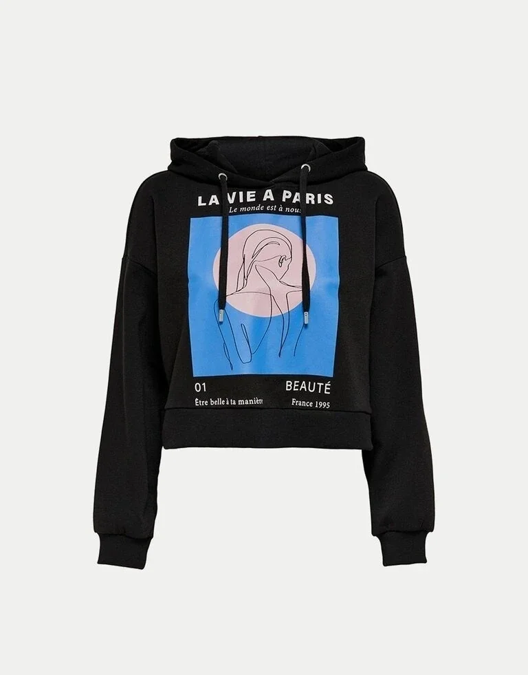 Толстовка 15243426-Black-AOP:Paris ONLY L Чорний