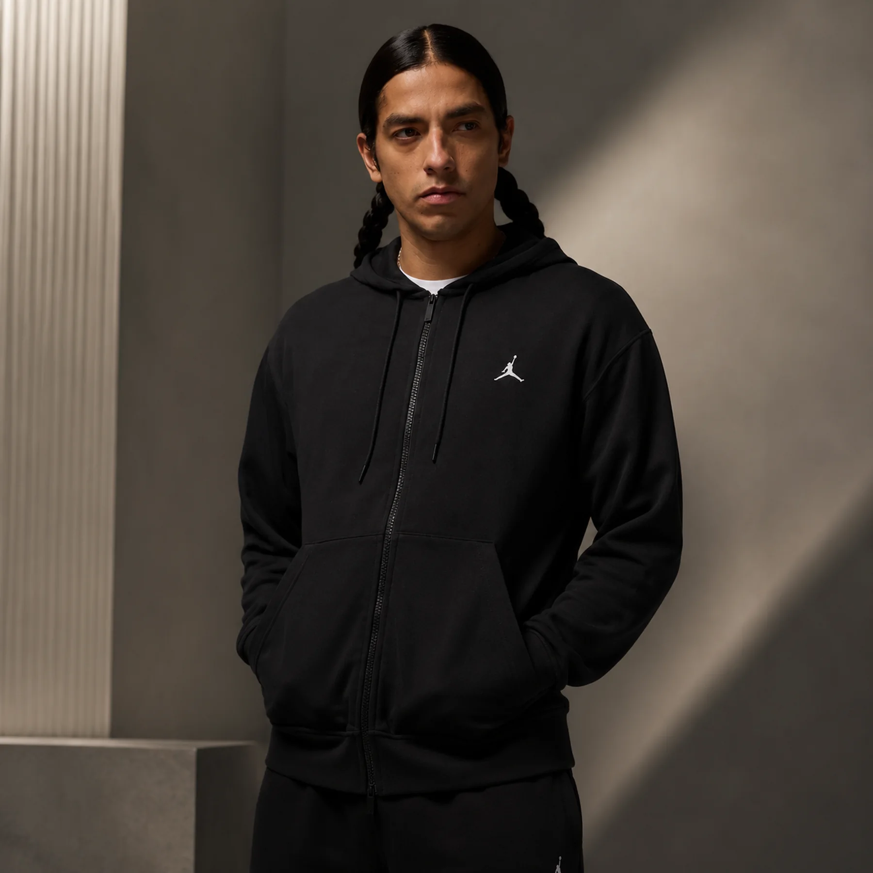 Толстовка чоловіча Air Jordan Ovs Fz Black без флісу