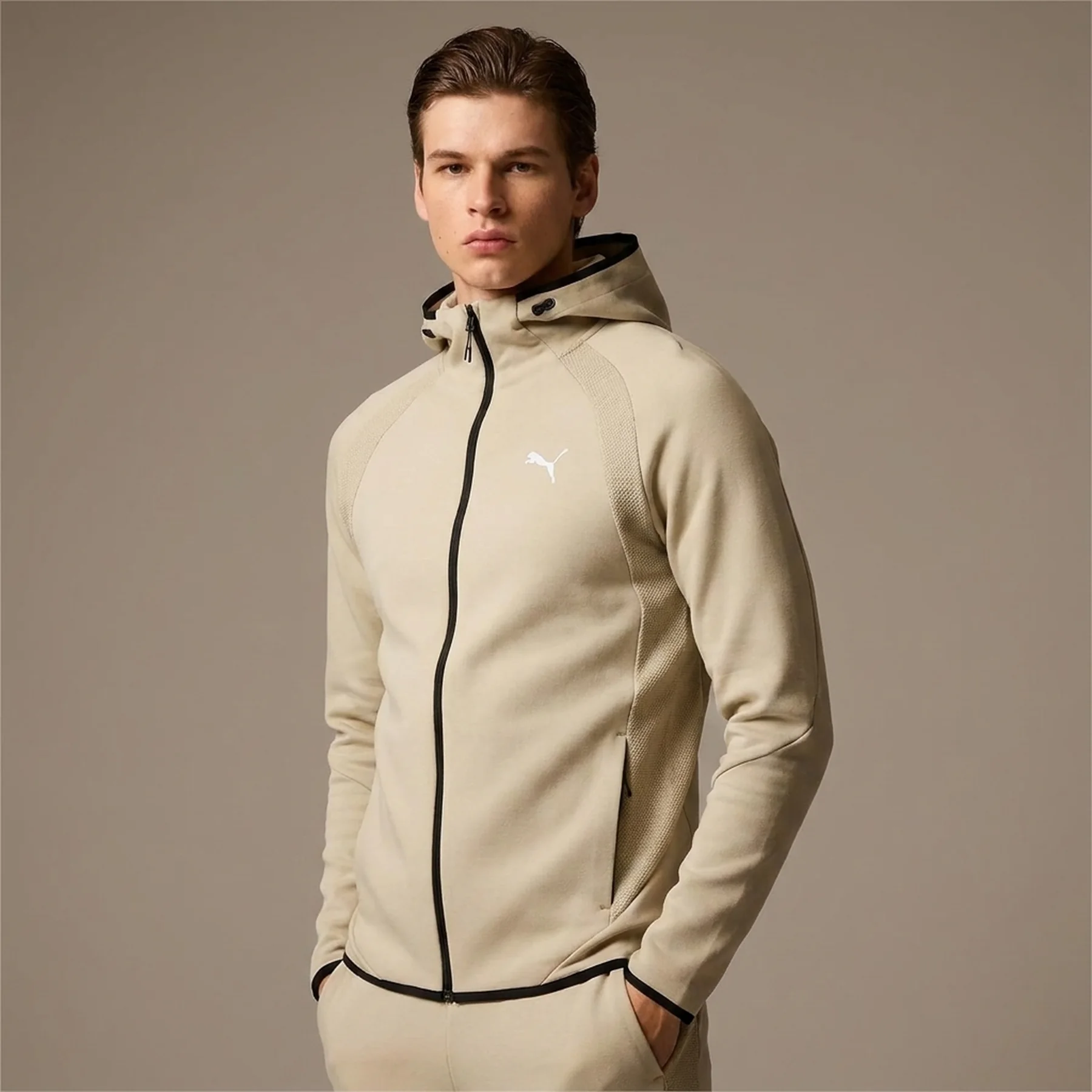 Толстовка EVOSTRIPE FZ Hoodie 69219061 Puma XXL Бежевий