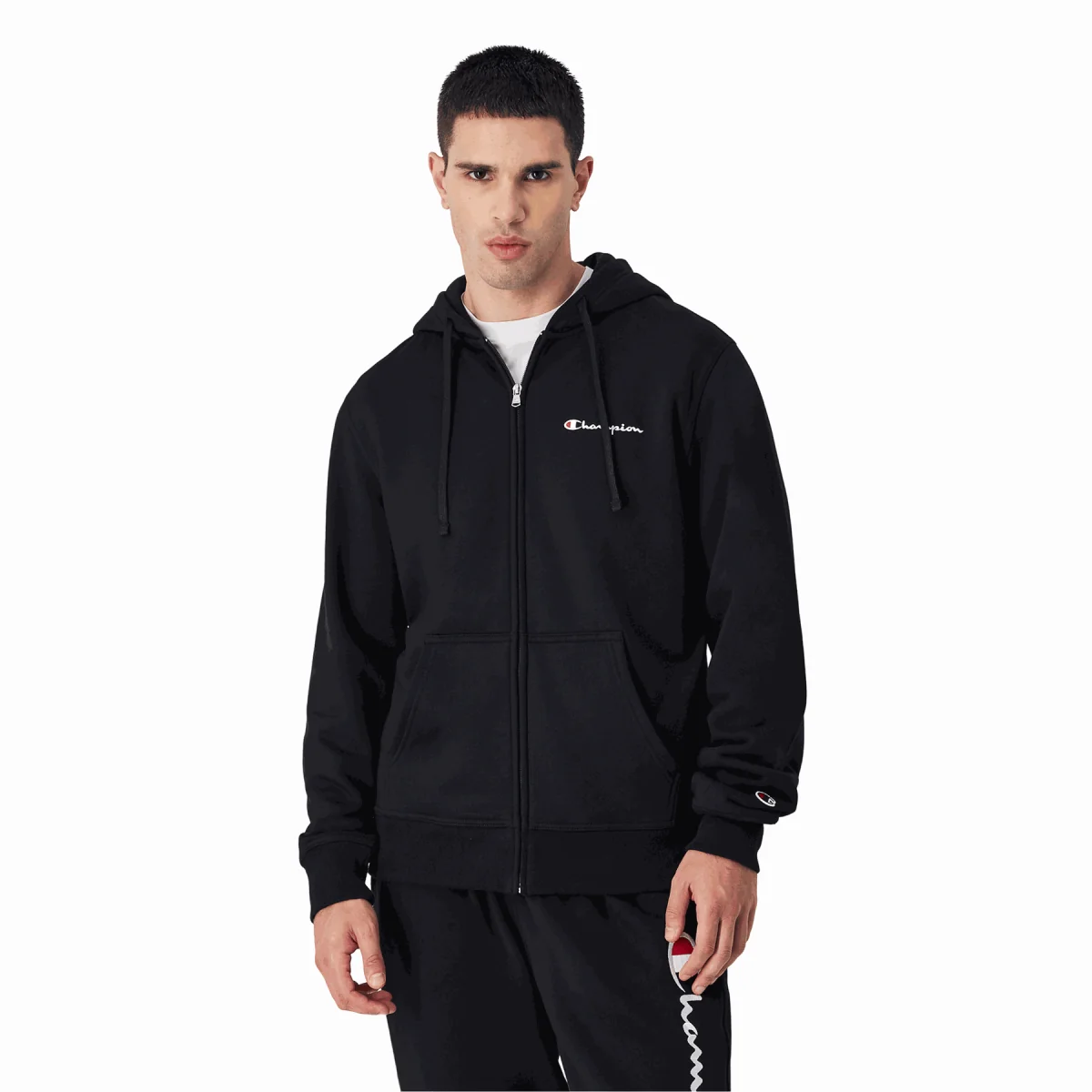 Толстовка FULL ZIP HOODIE SWEATSHIRT 220260-KK001 Champion M Чорний