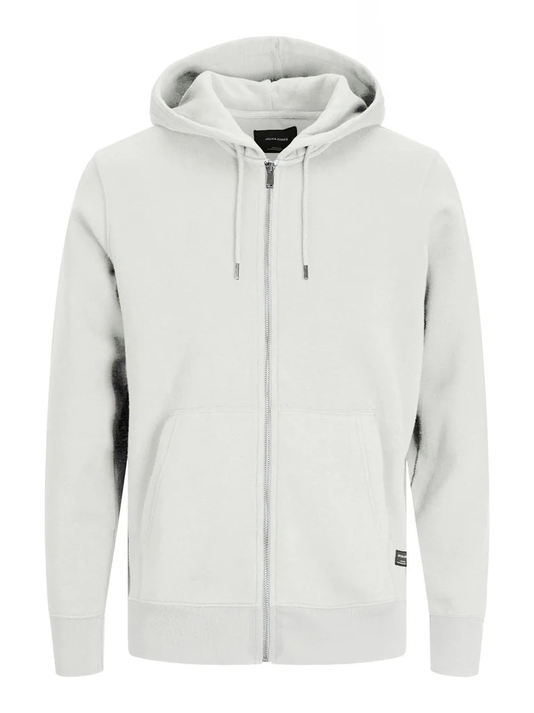 Толстовка JJESOFT BASIC SWEAT ZIP HOOD NOOS 12191895-Cloud Dancer-Fit:REG FIT Jack & Jones L Білий