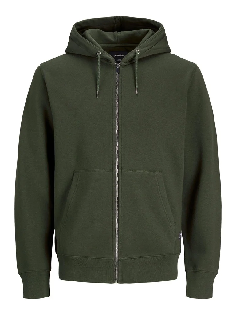Толстовка JJESOFT BASIC SWEAT ZIP HOOD NOOS 12191895-Forest Night-Fit:REG FIT Jack & Jones XXL Зелений