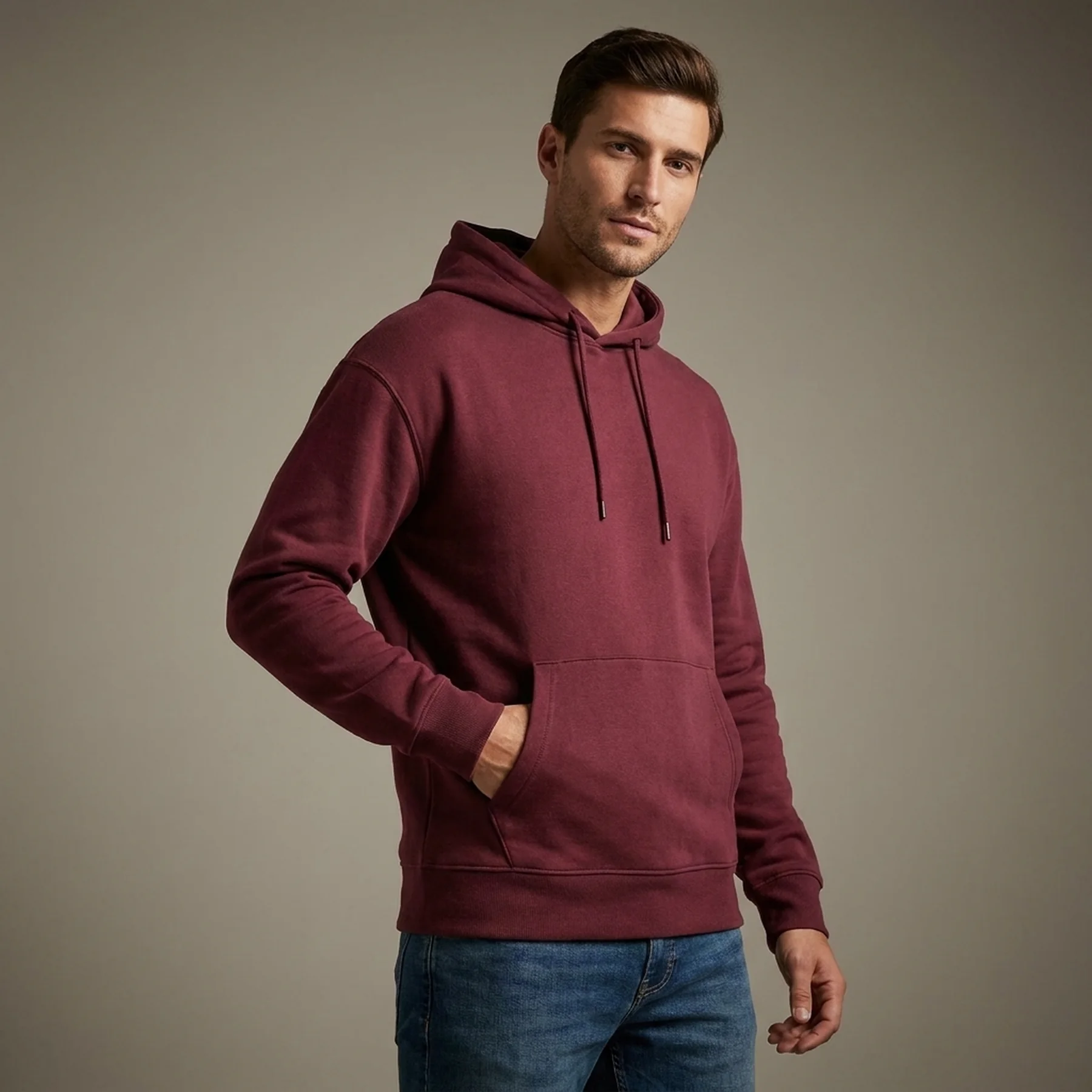 Толстовка JJESOFT SWEAT HOOD NOOS 12161145-Hawthorn Rose-Fit:Relaxed Jack & Jones XXL Бордовий