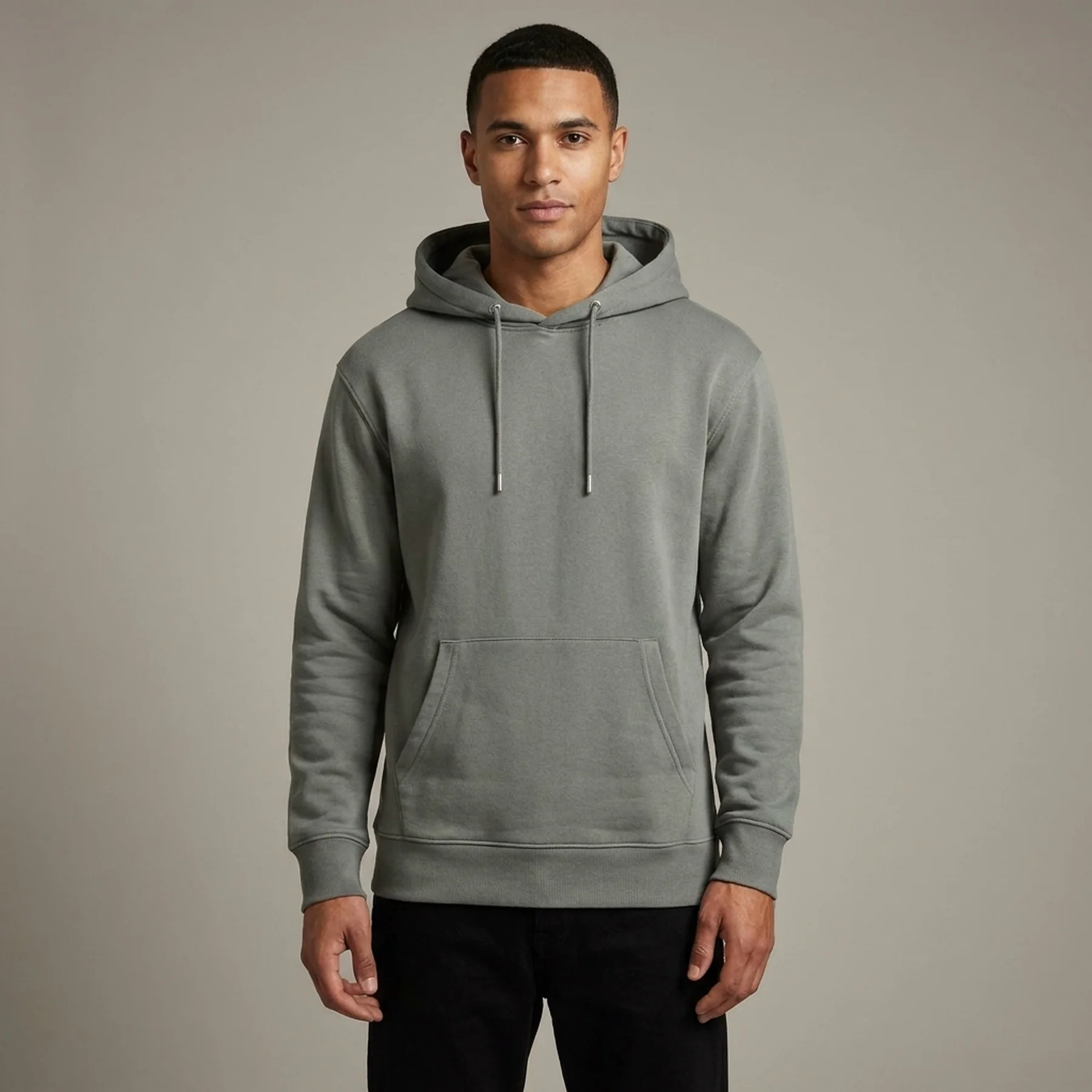 Толстовка JJESOFT SWEAT HOOD NOOS 12161145-Sedona Sage-Fit:Relaxed Jack & Jones M Сірий