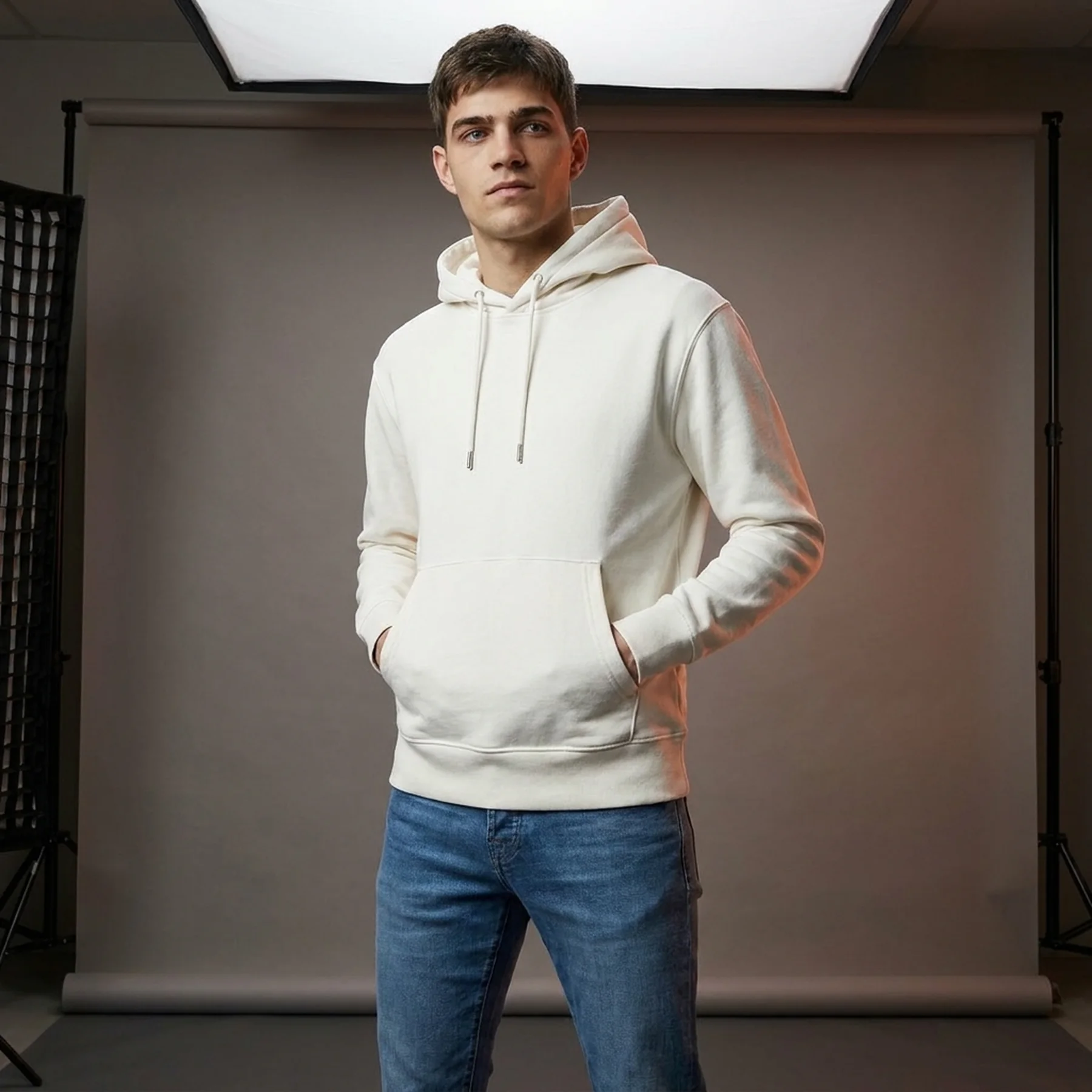Толстовка JJESOFT SWEAT HOOD NOOS 12161145-White-Fit:Relaxed/Solid Col Jack & Jones XXL Білий