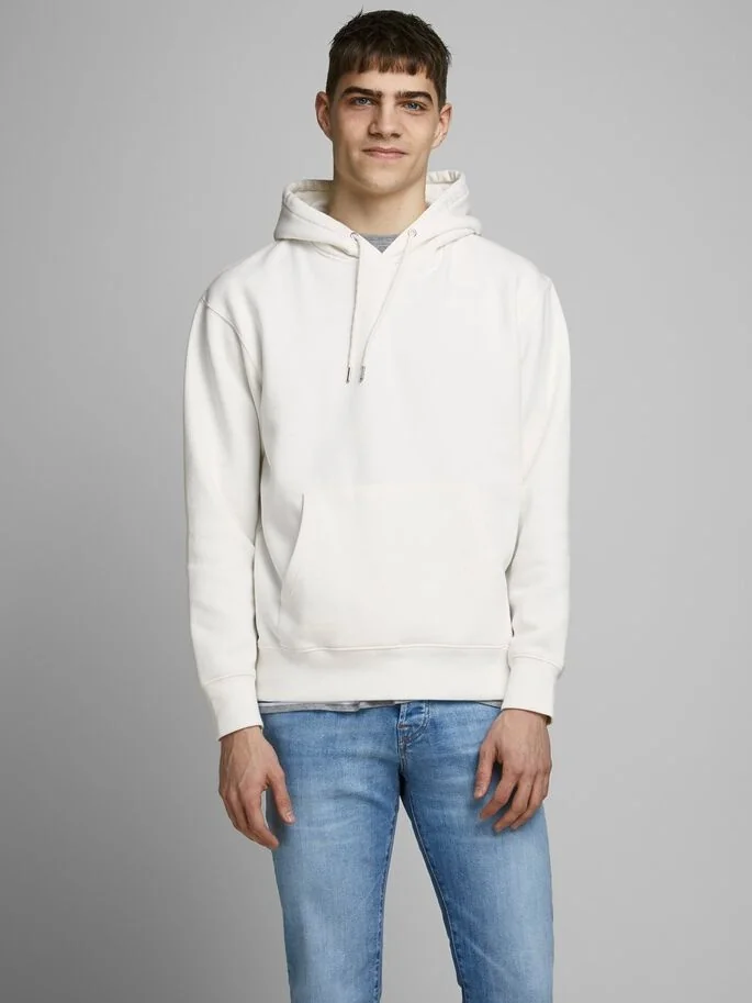 Толстовка JJESOFT SWEAT HOOD NOOS 12161145-White-Fit:Relaxed/Solid Col Jack & Jones XXL Білий