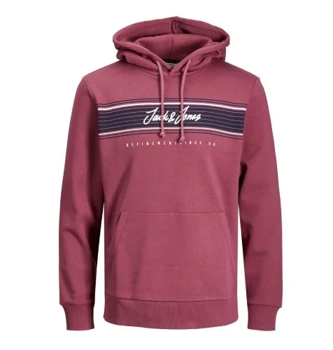 Толстовка JJLEO SWEAT HOOD 12200768-Hawthorn Rose Jack & Jones L Розовий