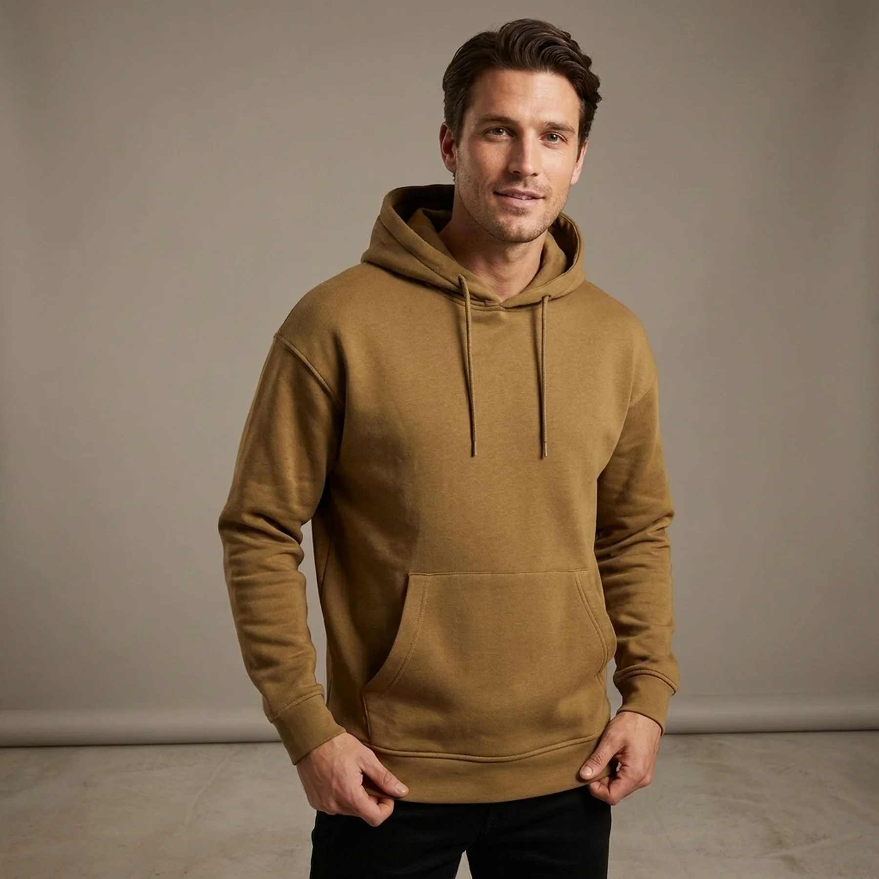 Толстовка JORBRINK SWEAT HOOD 12186375-Rubber Jack & Jones XL Коричневий