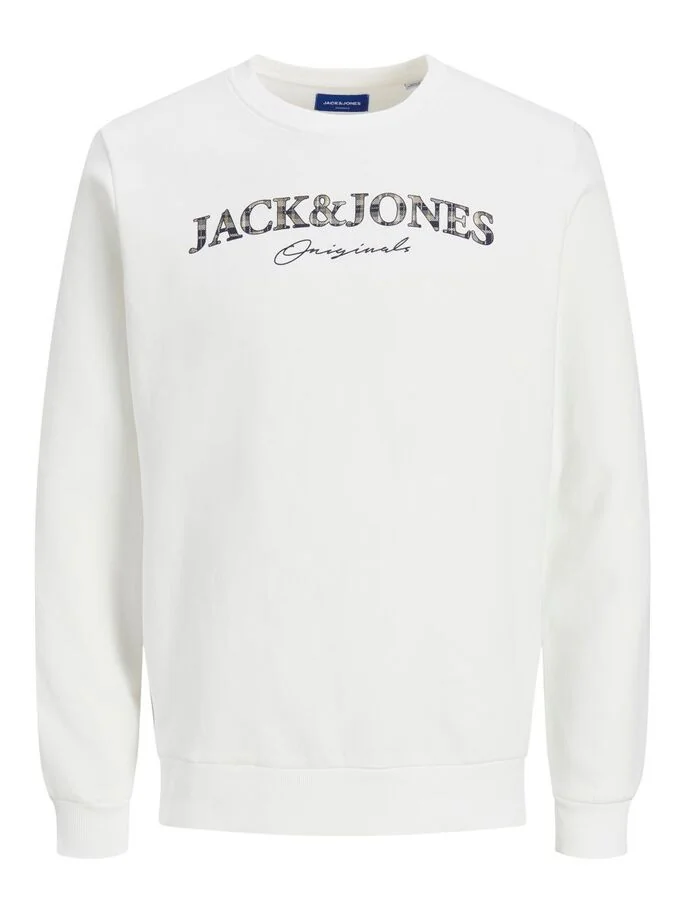 Толстовка JORMINISTRY SWEAT CREW NECK 12180410 Cloud Dancer Jack & Jones L Білий