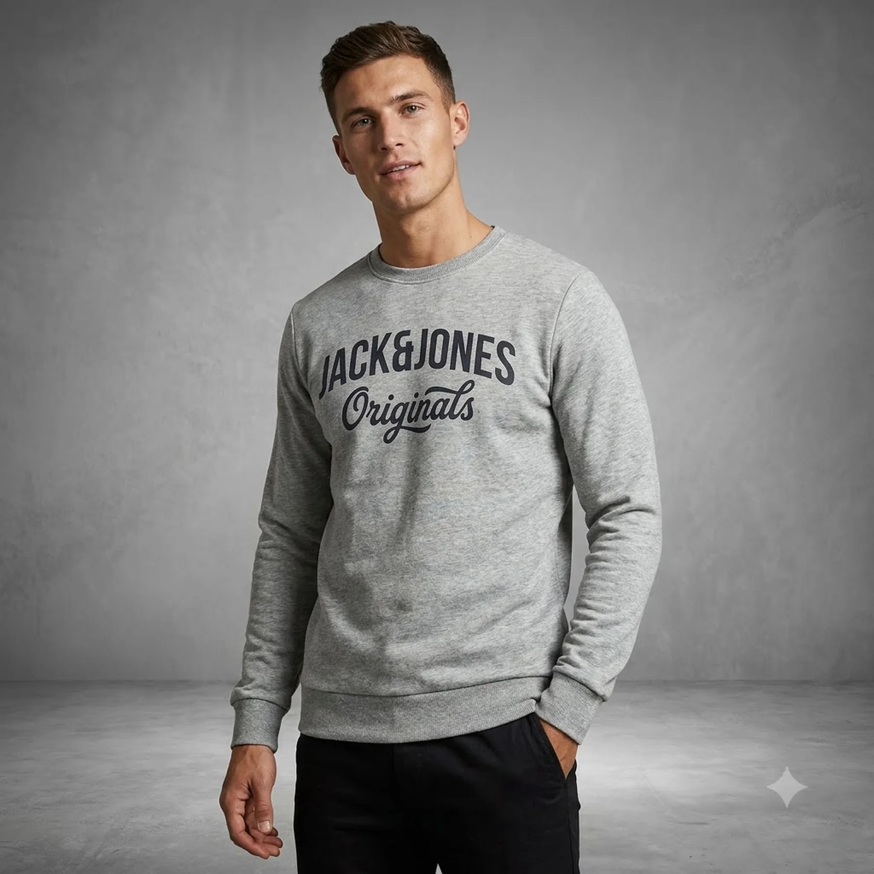 Толстовка JORMINISTRY SWEAT CREW NECK 12180410 Light Grey Melange Jack & Jones XXL Сірий
