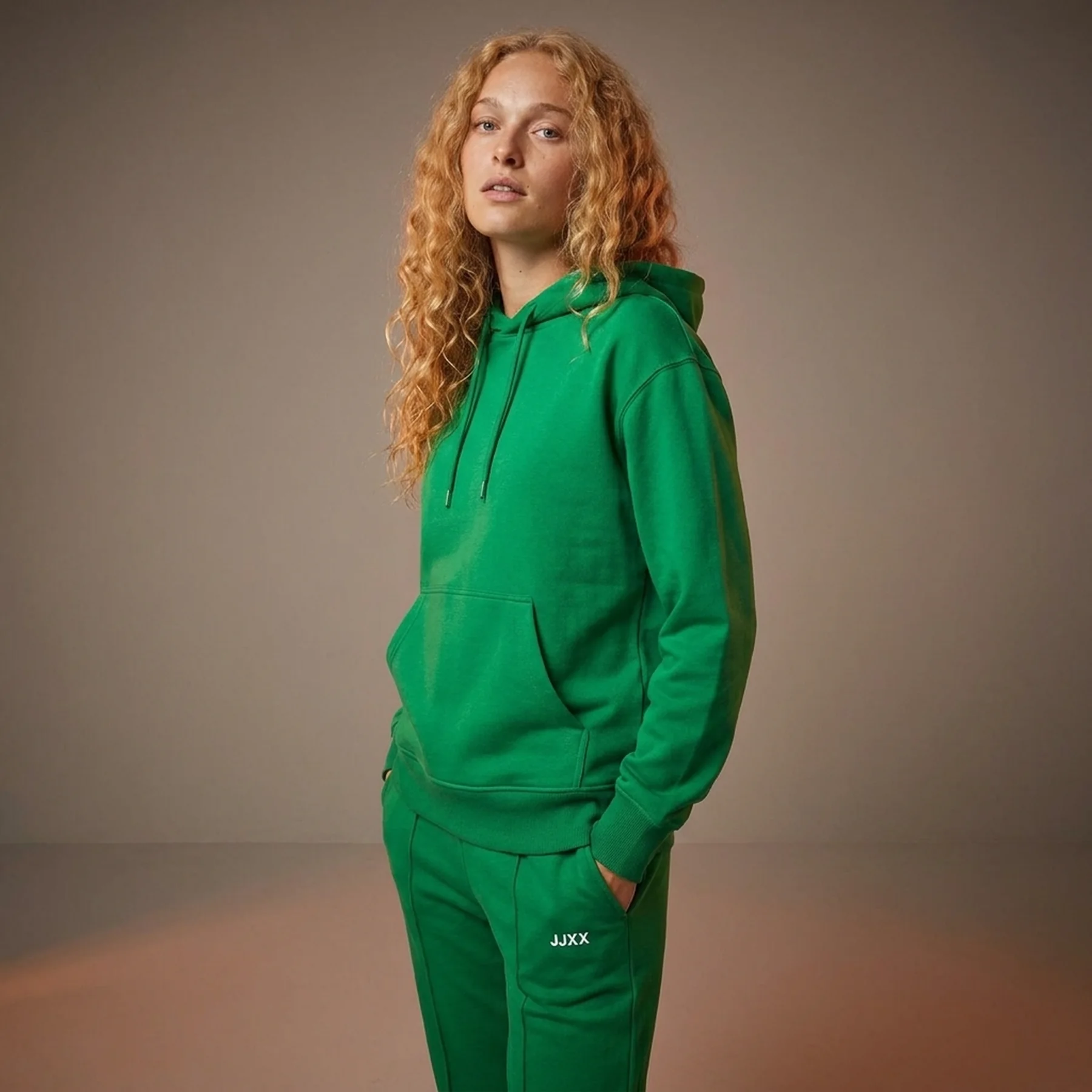 Толстовка JXANINA LS REL EVERY HOODIE NOOS 12200194-Jolly Green JJXX S Зелений