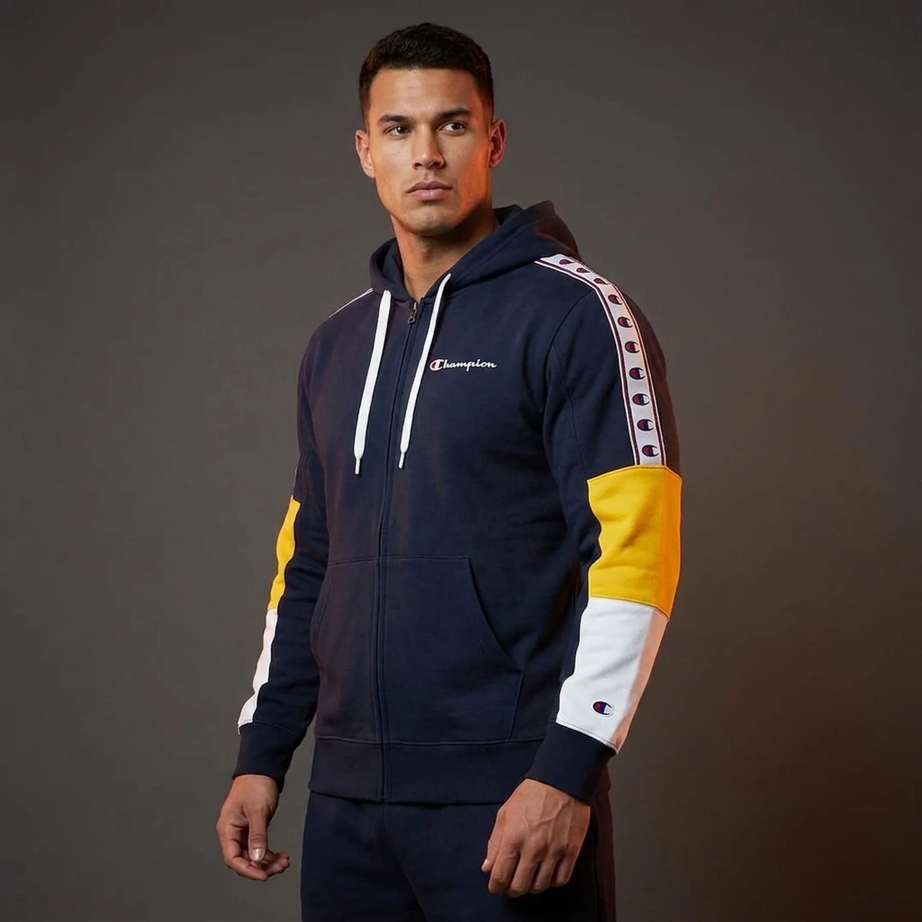Толстовка Legacy Retro-Sport Heavy Spring Terry Full Zip 219751-BS501 Champion S Темно-синій