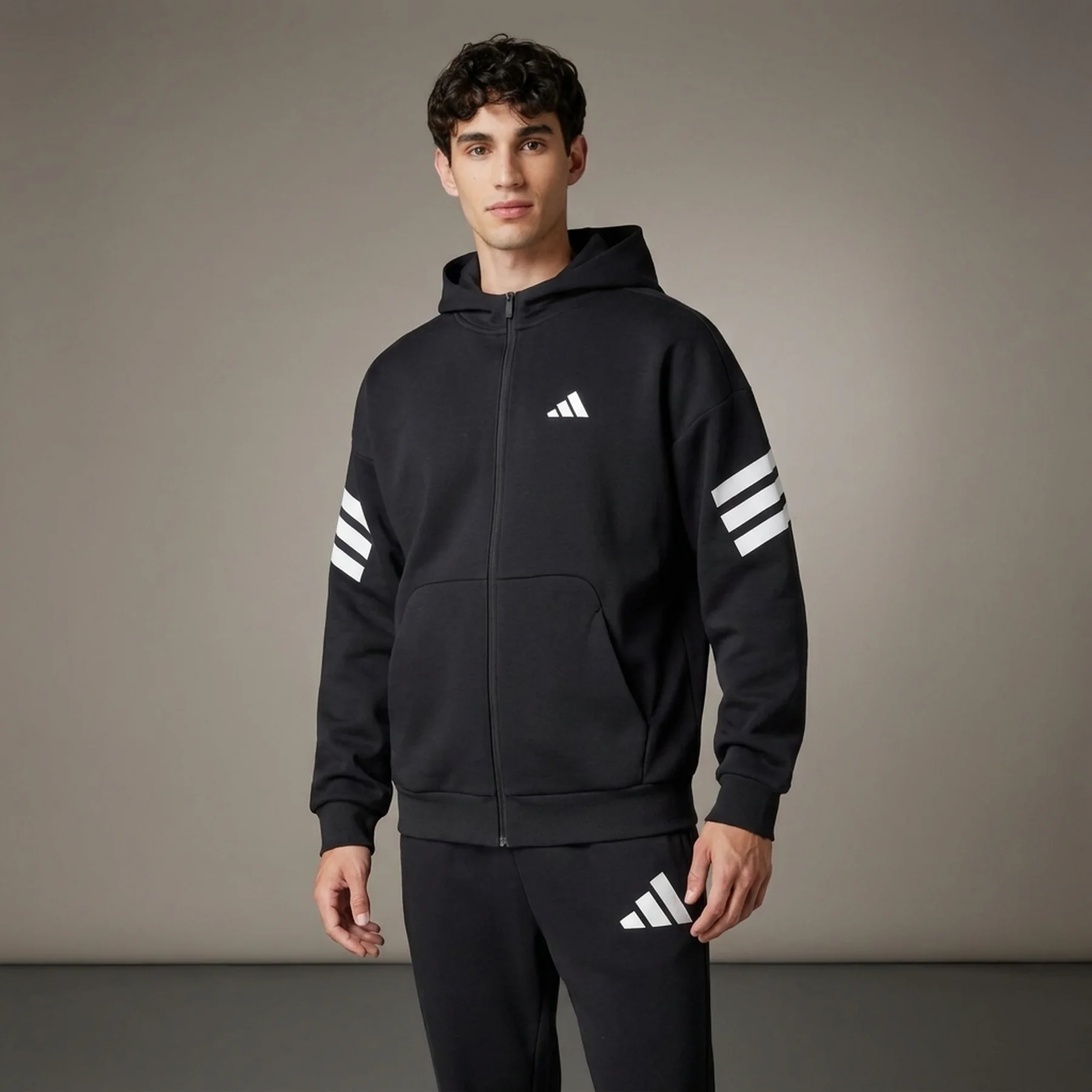 Толстовка M FI 3S FZ JD4827 Adidas L Чорний