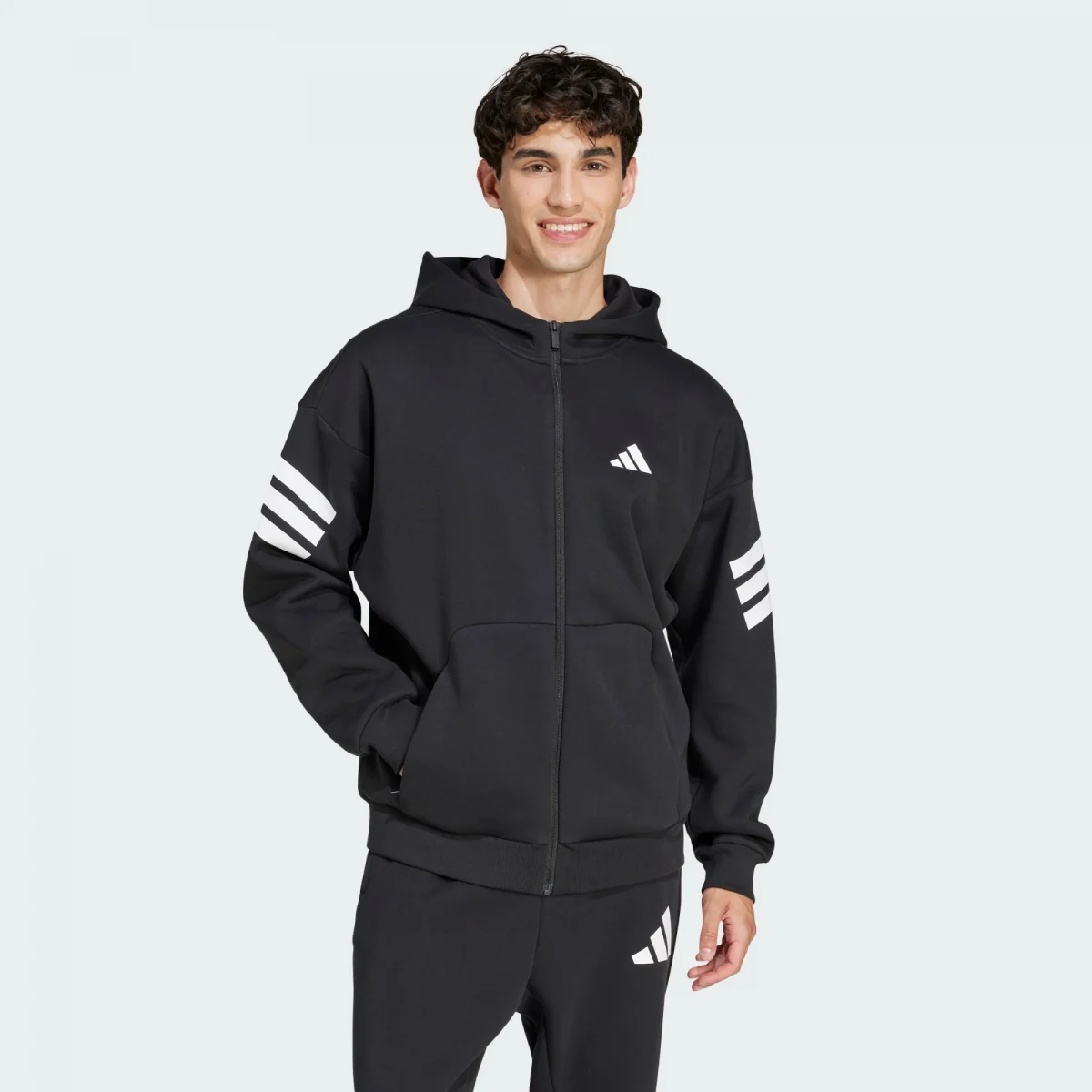 Толстовка M FI 3S FZ JD4827 Adidas L Чорний