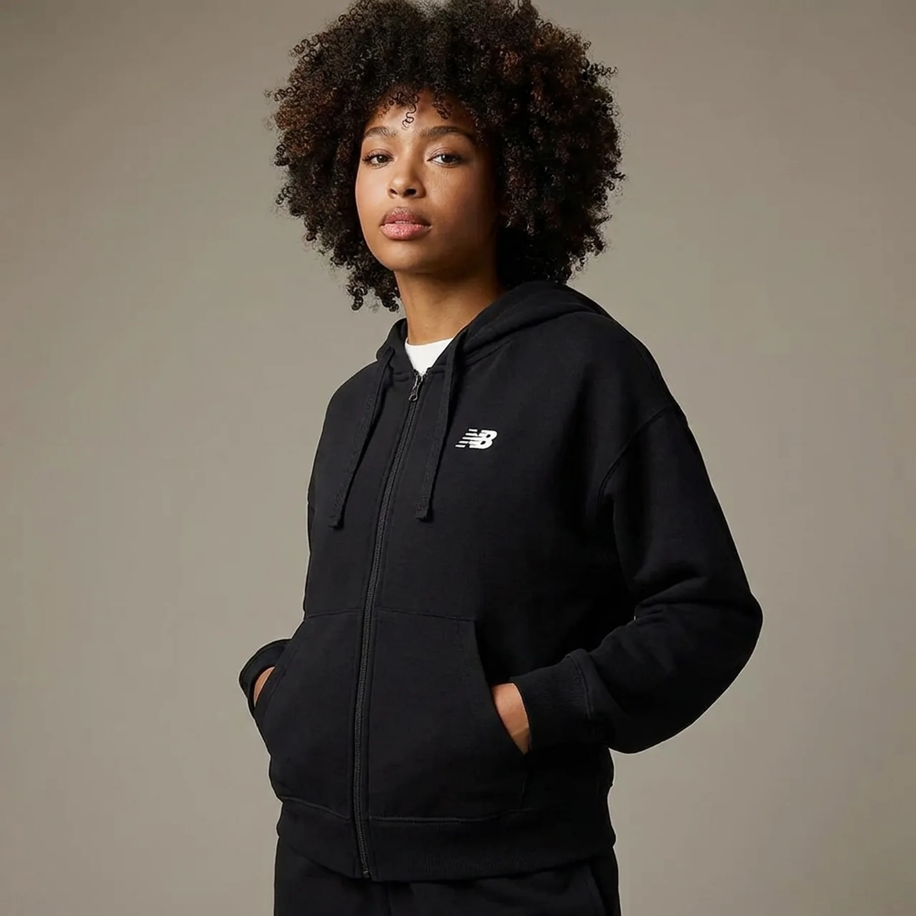 Толстовка на блискавці Small Logo WJ41501BK New Balance XS Чорний