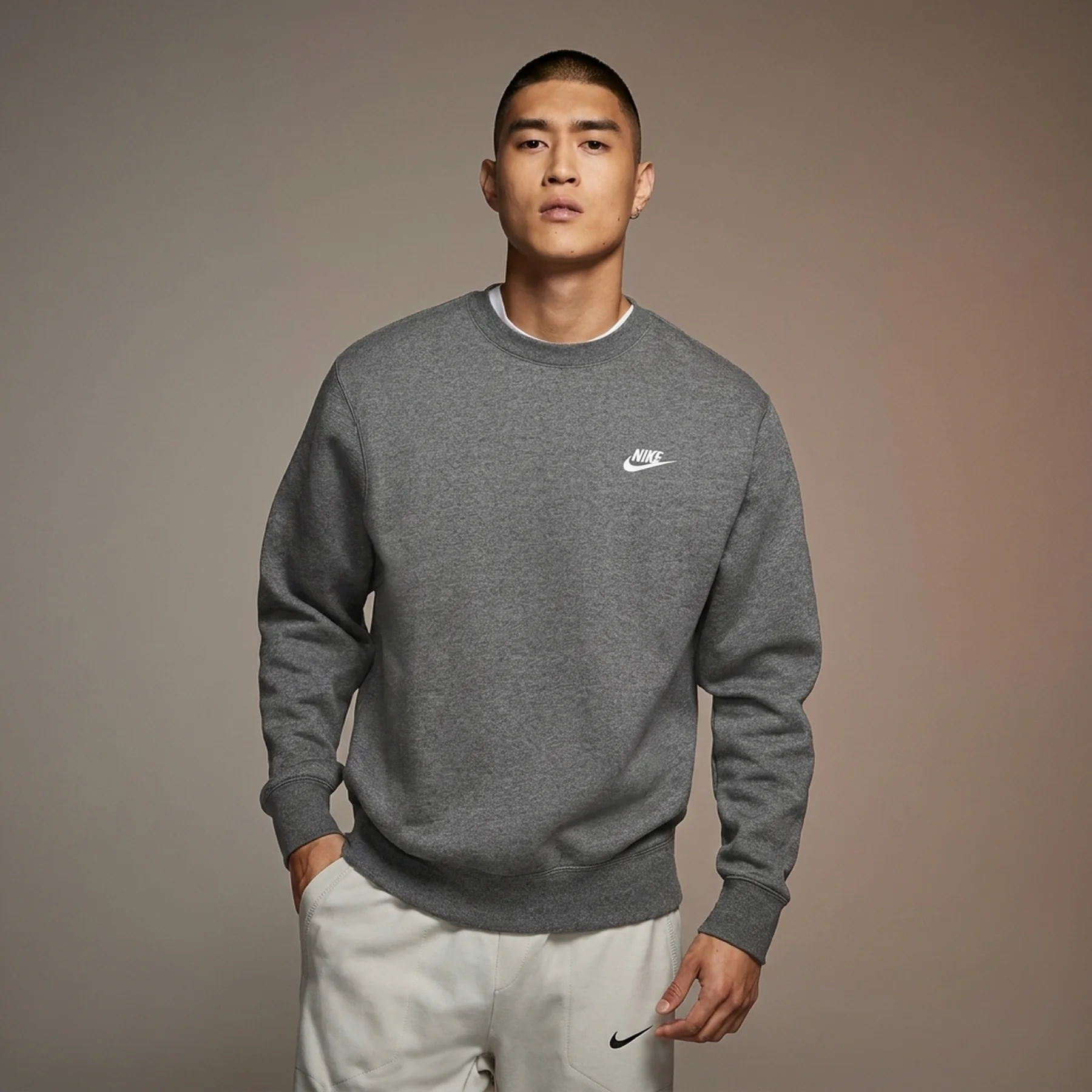 Кофта чоловіча Nike Nsw Club Crw Bb (BV2662-071)