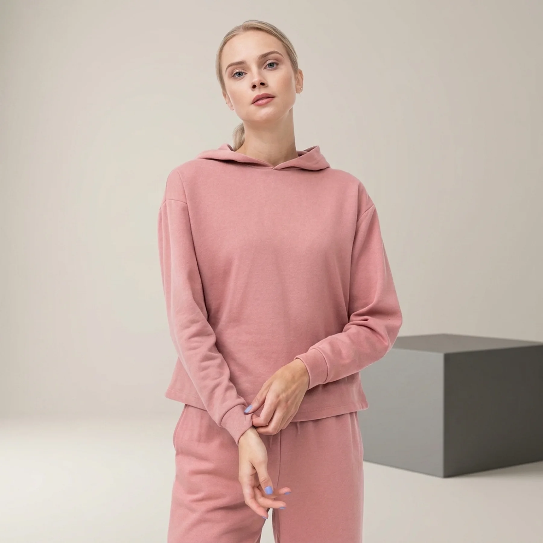 Толстовка ONLCOMFY LIFE L/S HOOD SWT 15236616-Ash Rose ONLY XS Розовий
