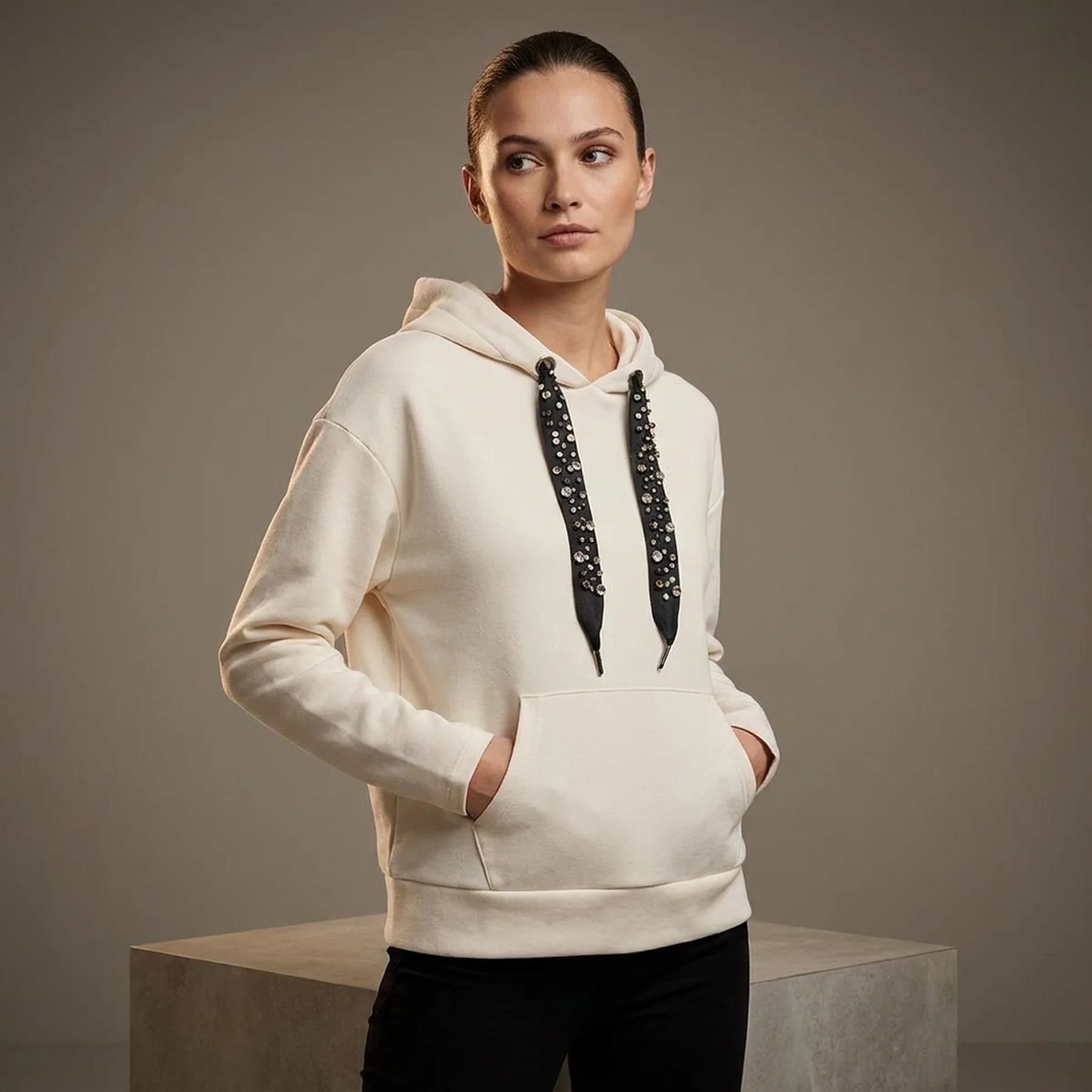 Толстовка ONLFANCY L/S HOOD SWT 15193315-Tofu ONLY XS Бежевий