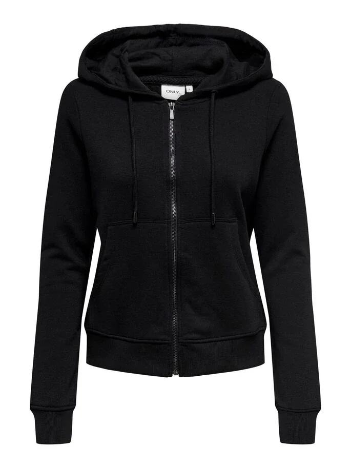 Толстовка ONLFEEL LIFE L/S ZIP HOOD SWT 15240765-Black ONLY L Чорний