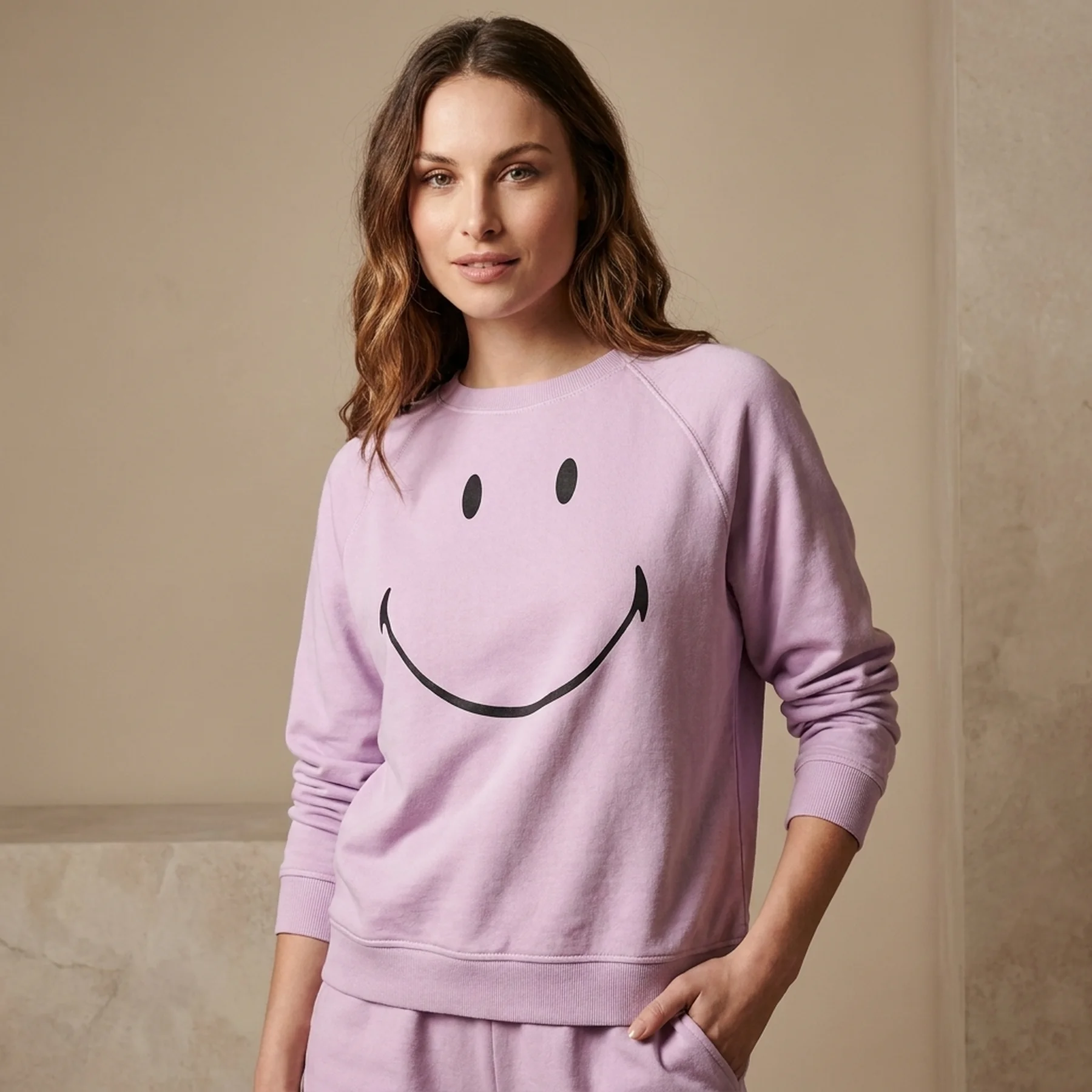 Толстовка ONLSMILEY LIFE L/S SWT 15232823 Orchid Bloom-SMILEY ONLY L Бузковий