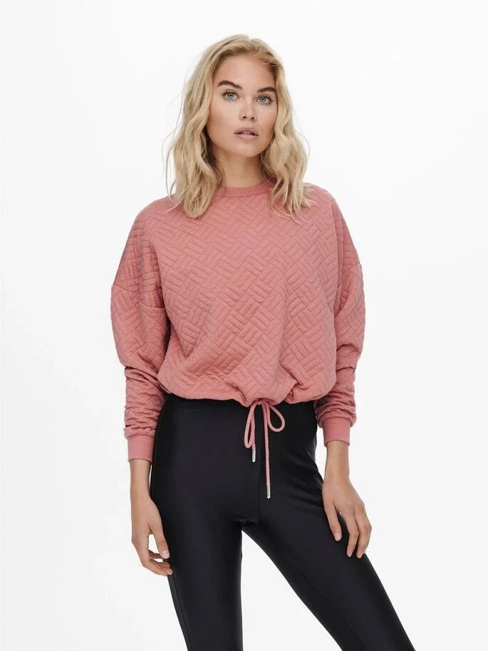 Толстовка ONLSQUARE L/S STRING O-NECK CC SWT 15234269-Ash Rose ONLY L Розовий