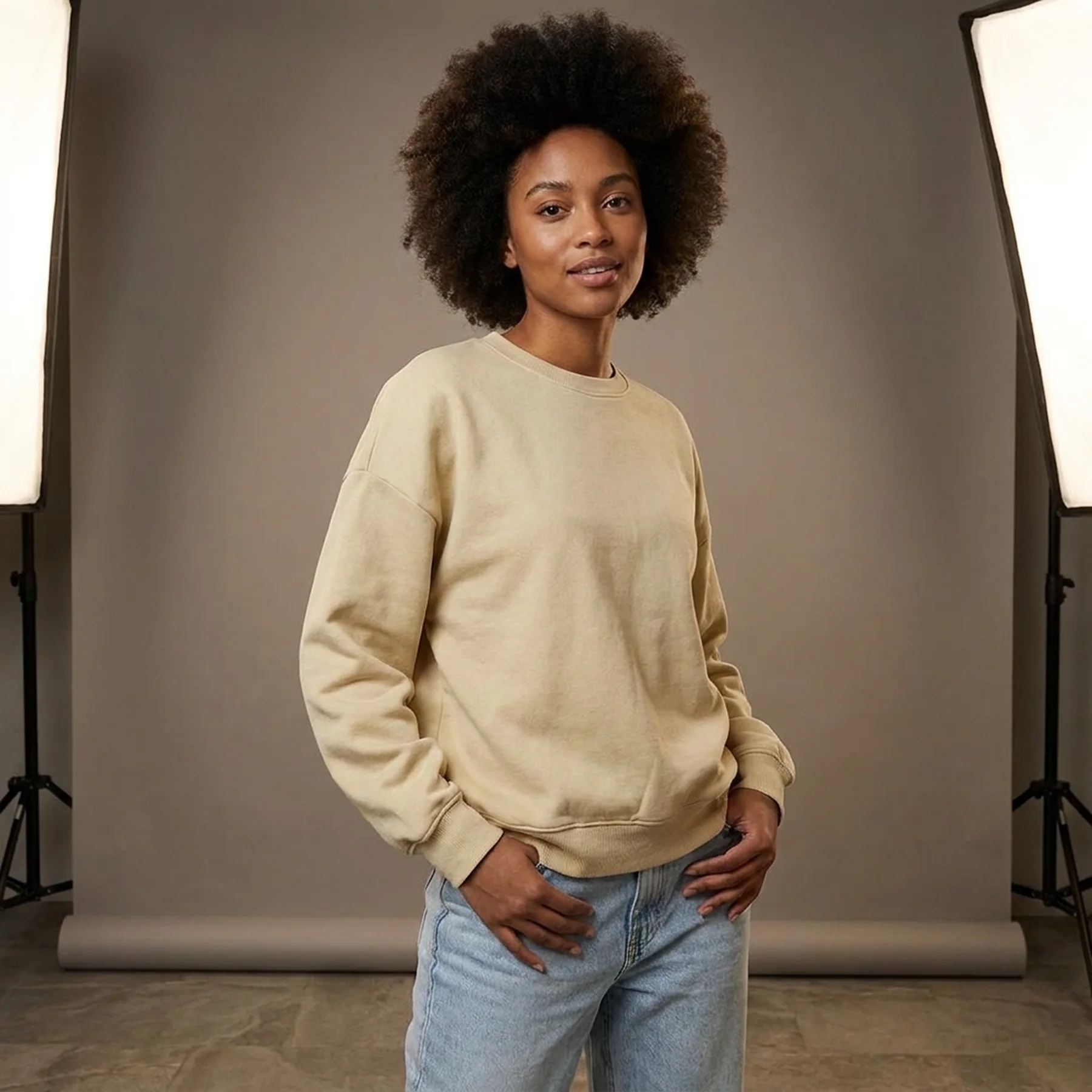 Толстовка ONLWANTED L/S SWEAT SWT 15235575 Mojave Desert ONLY S Бежевий