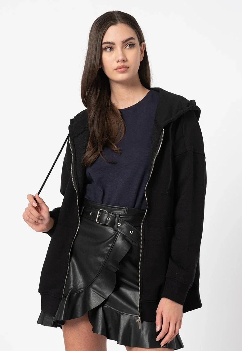 Толстовка ONLWANTED LT L/S ZIP SWEAT HOODIE SWT 15244836-Black ONLY L Чорний