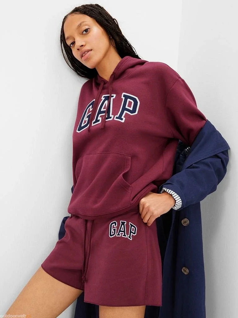 Толстовка PULLOVER LOGO HOODIE 463506-02 GAP L Бордовий