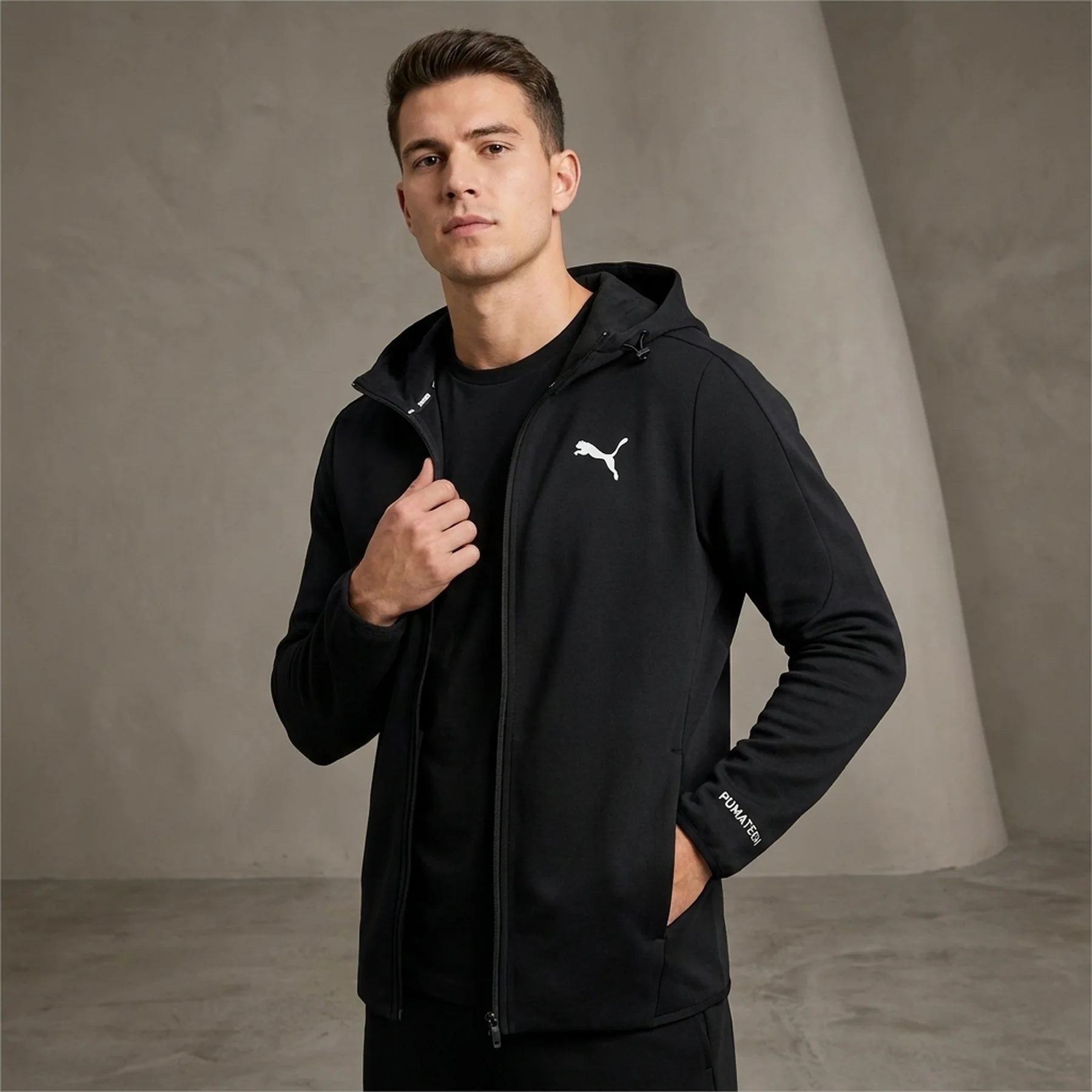 Толстовка PUMATECH Full-Zip Hoodie 68460501 Puma M Чорний