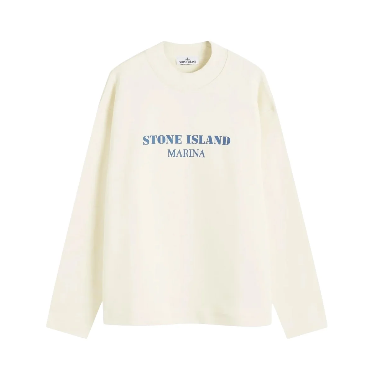 Толстовка Stone Island Marina Cotton Fleece Mock Neck Sweatshirt Butter 8115631X5 v0035