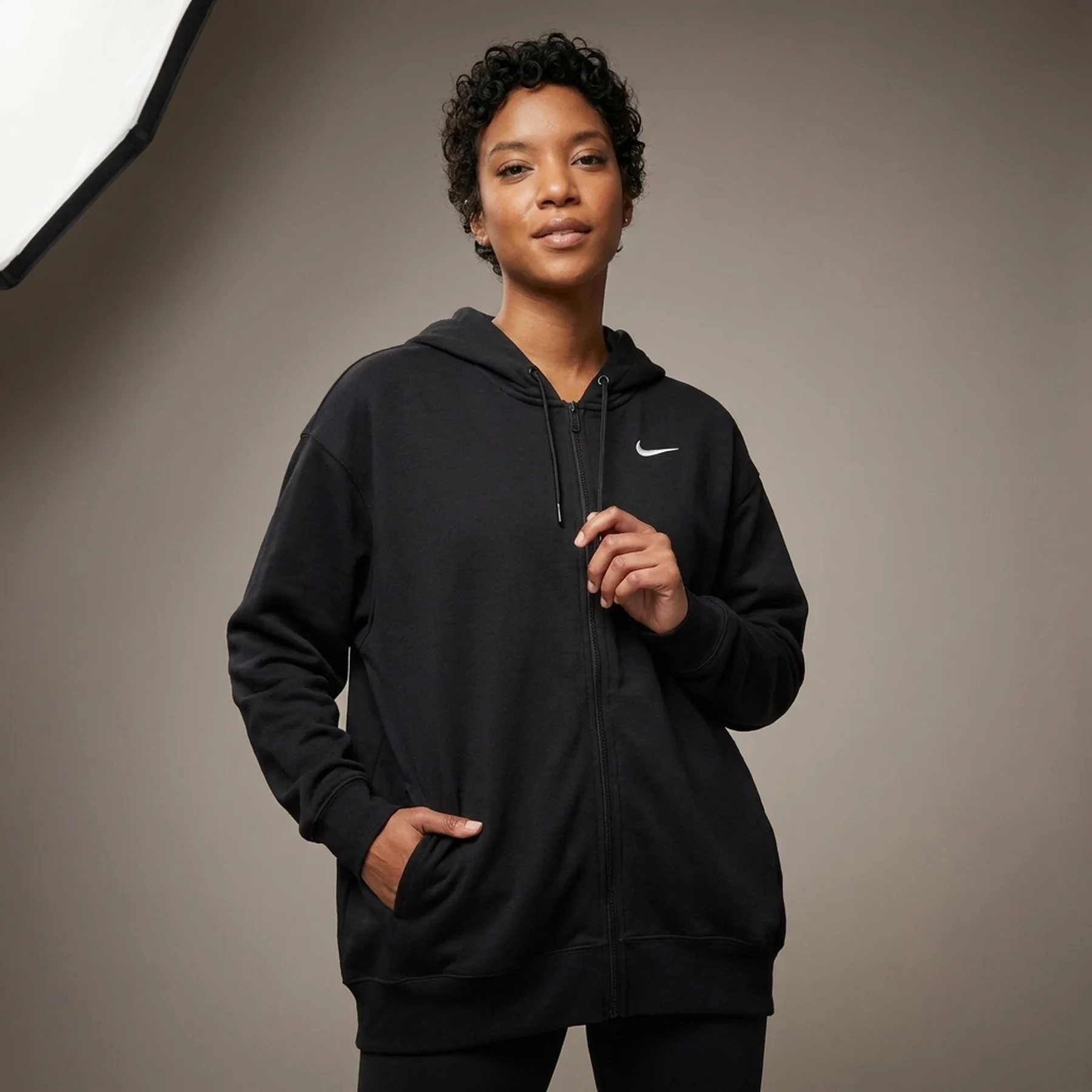 Кофта жіночі Nike Women's Oversized Jersey Full-Zip Hoodie (DM6415-010)