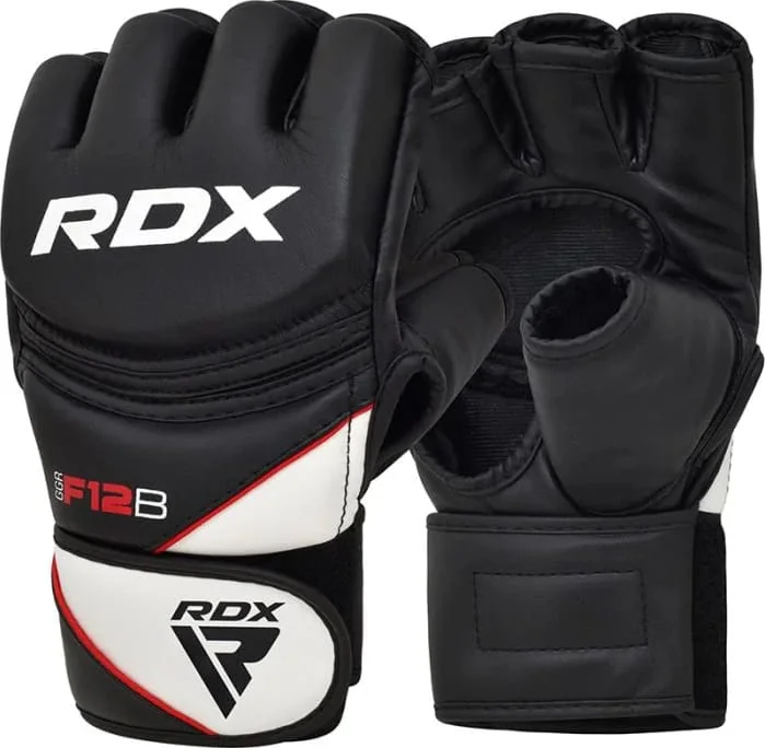 Тренувальні рукавиці RDX GRAPPLING GLOVES NEW MODEL чорний, білий L (GGR-F12B)