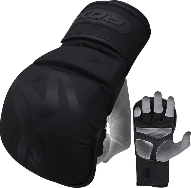 Рукавиці для ММА (Греплінгові рукавички) RDX T15 Noir Inner Matte Black L
