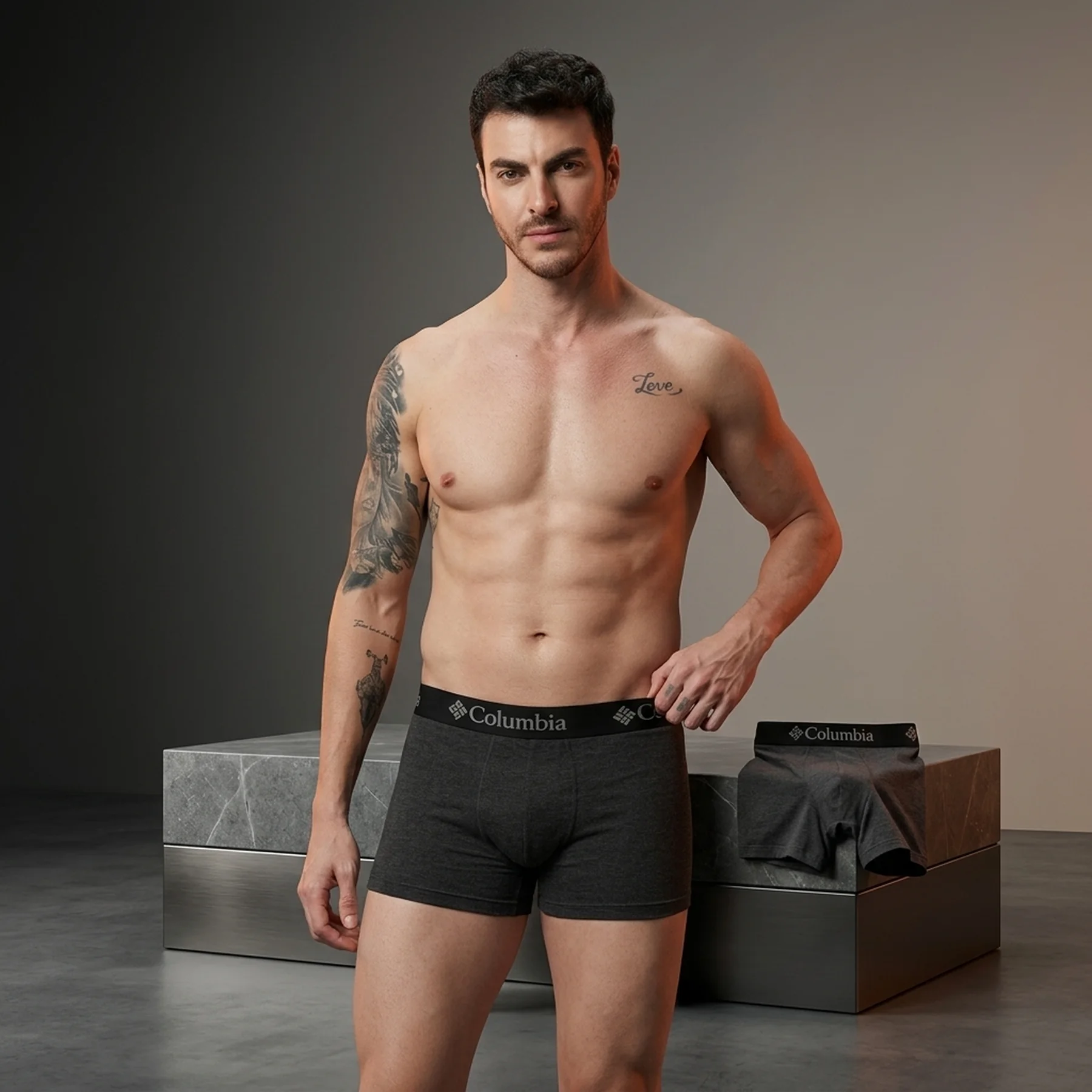 Труси чоловічі Columbia Performance Cotton Stretch Melange Black (2 ) (CPCB02CLB-BLK)