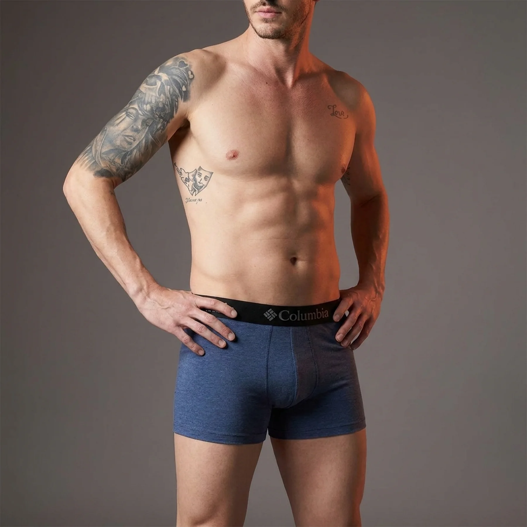 Труси чоловічі Columbia Performance Cotton Stretch Melange Blue (2 ) (CPCB02CLB-BLUE)
