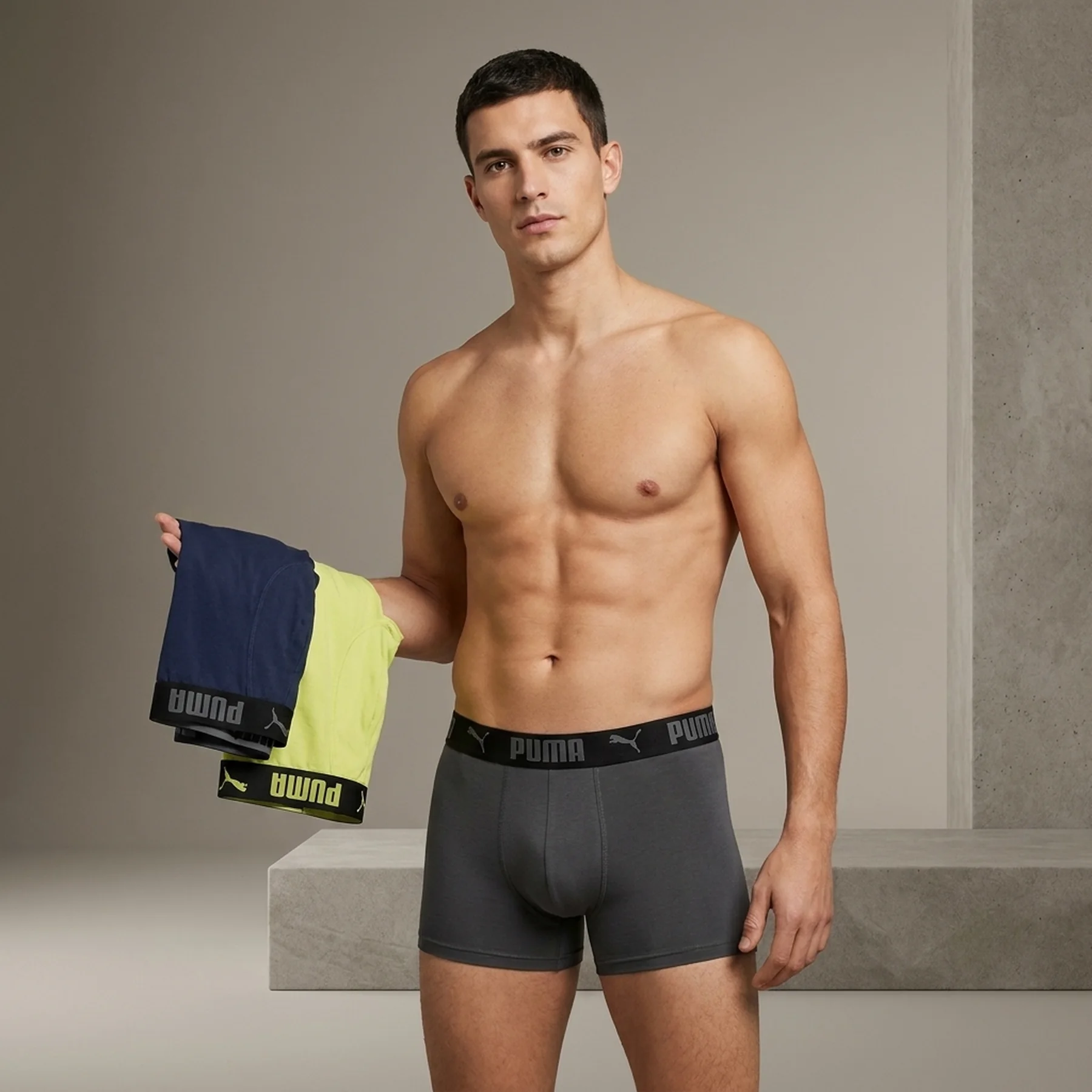 Труси чоловічі Puma Tripack Boxers Cotton Stretch 3Pr (100003547-013)