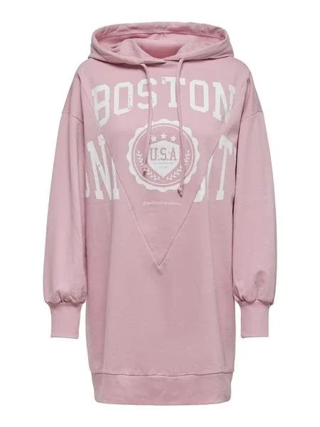 Туніка ONLZOEY LS DREAMER OVERSIZED TUNIC NN 15258223-Dawn Pink-Print:BOSTON ONLY L Розовий