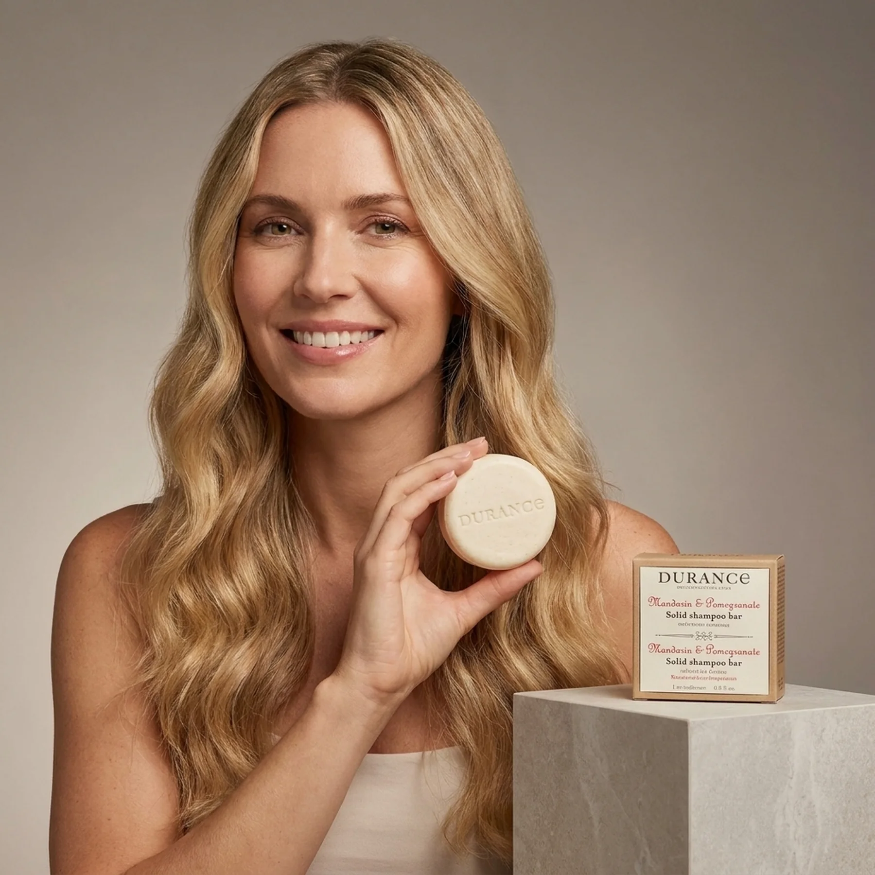 Твердый шампунь для сухих/длинных волос Durance Solid Shampoo Dry or Long Hair Mandarin & Pomegranate 75 г Мандарин і Гранат