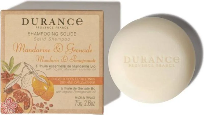 Твердый шампунь для сухих/длинных волос Durance Solid Shampoo Dry or Long Hair Mandarin & Pomegranate 75 г Мандарин і Гранат